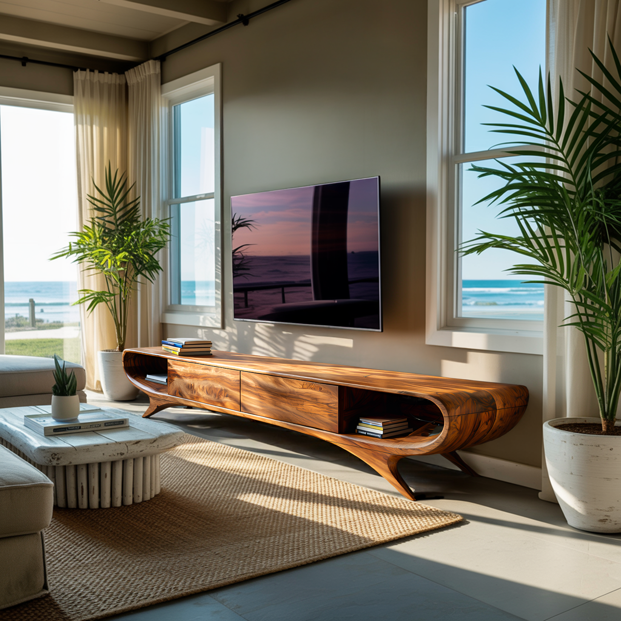 Minimalist TV Cabinet With Hidden Drawers For Living Room RTTHTTTVC067