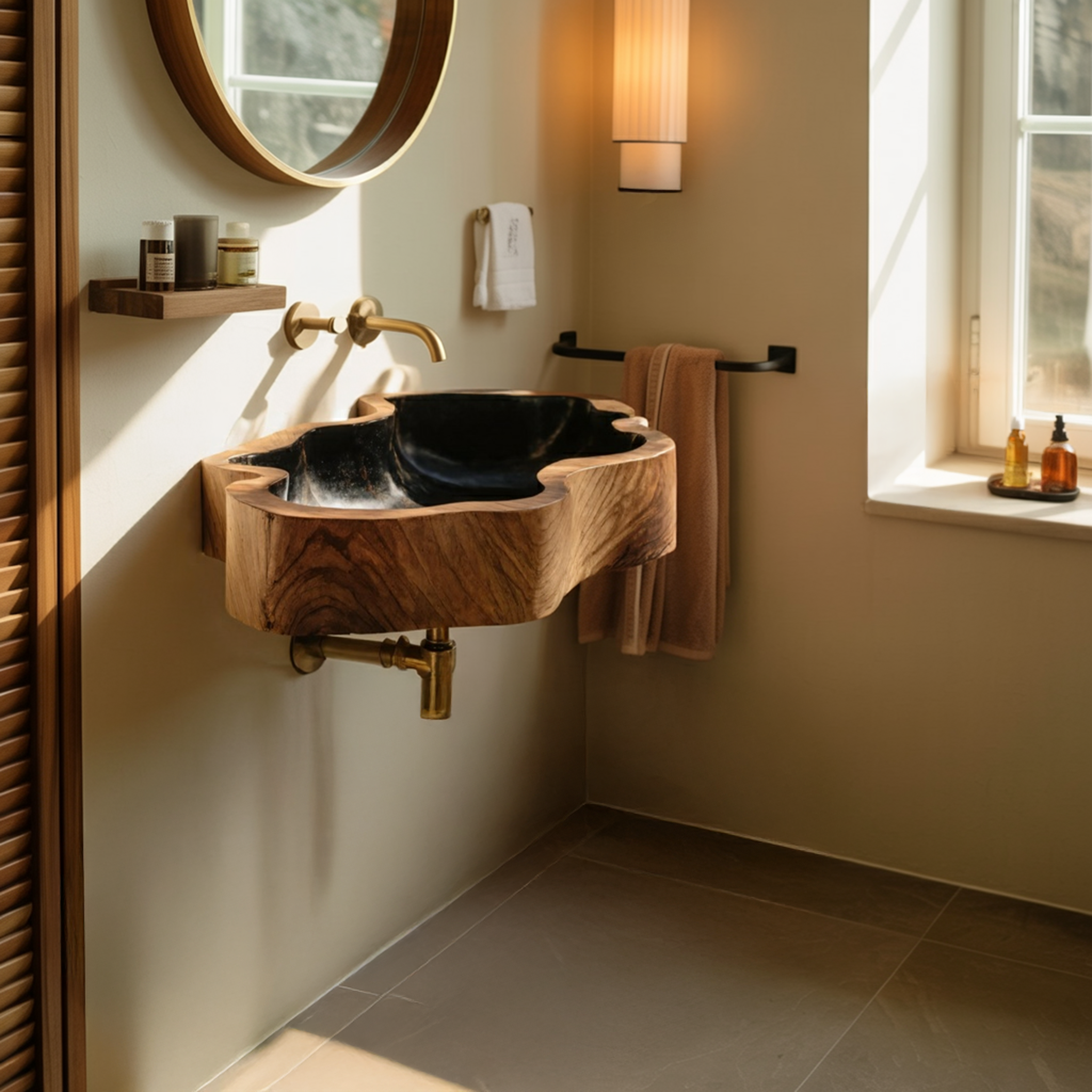 Modern Solid Wood Vanity Sink For High End Bathroom Furniture SILDTTNVS076
