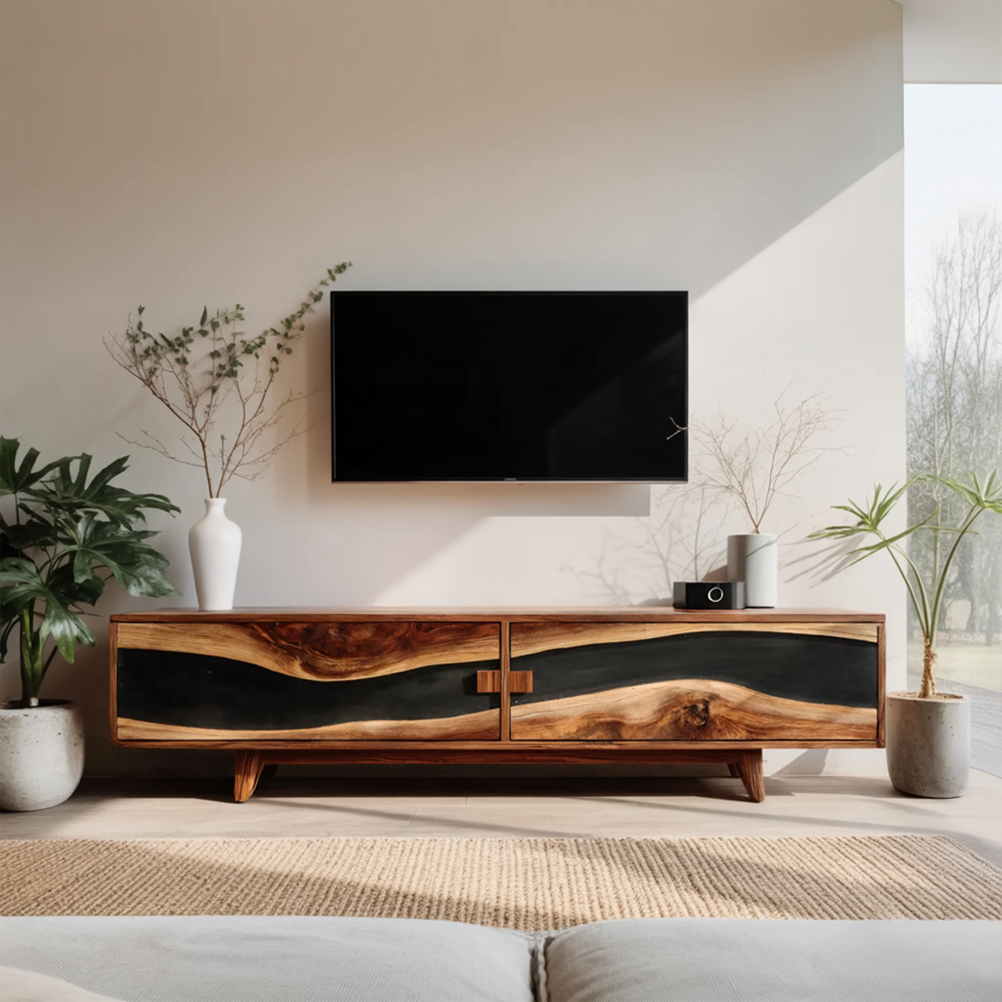 Farmhouse Wooden Entertainment Center For Decor SILDTTNTVC099