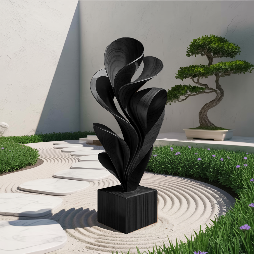 Farmhouse Solid Wood Sculpture Outdoor Garden Decoration SILDTTNAS018