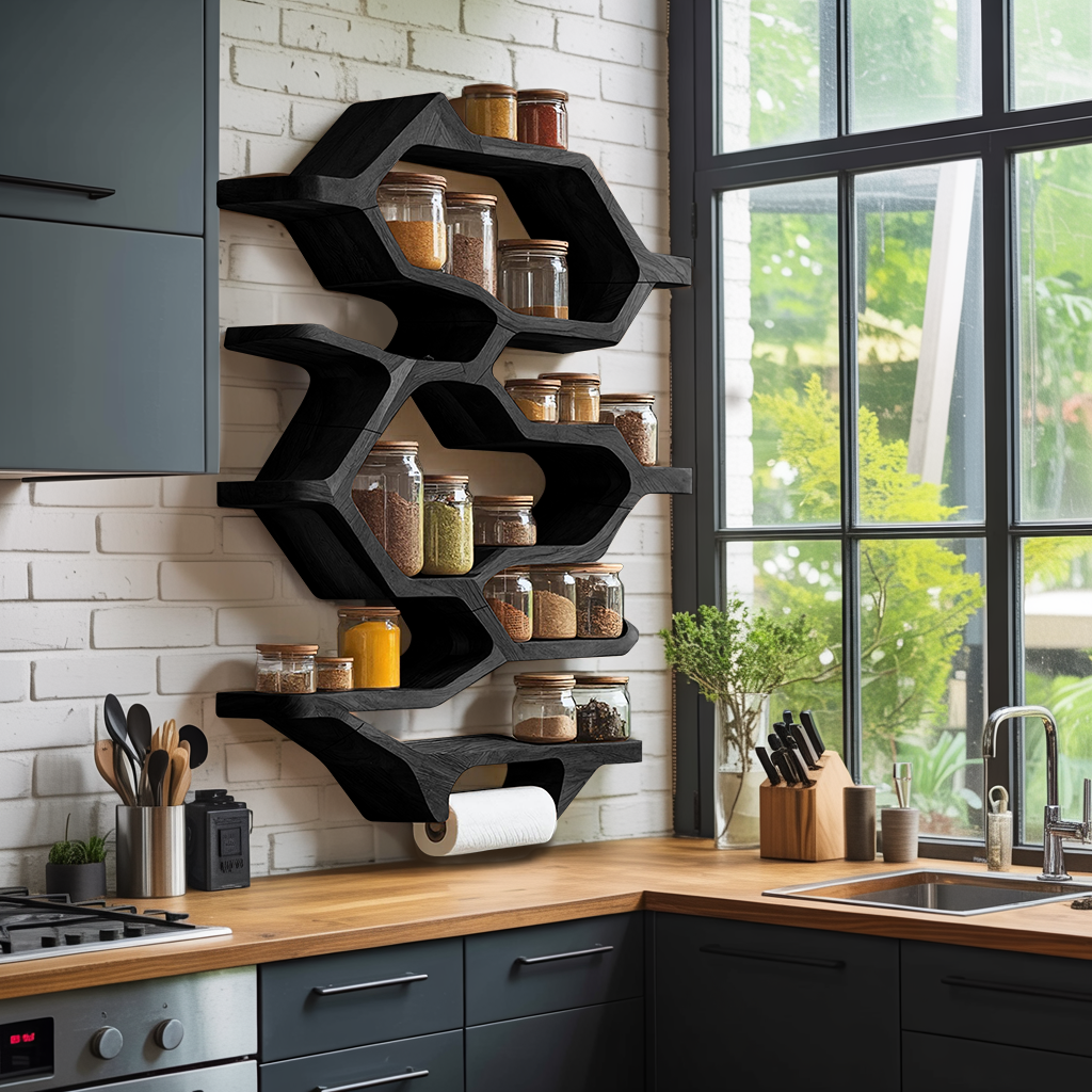 Handcrafted Wooden Rack For Kitchen Spice Organization SILDTTRSRS016