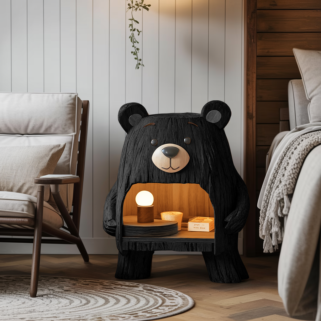 Rustic Wooden Nightstand For Stylish Bedroom Space SILDTTRNS004