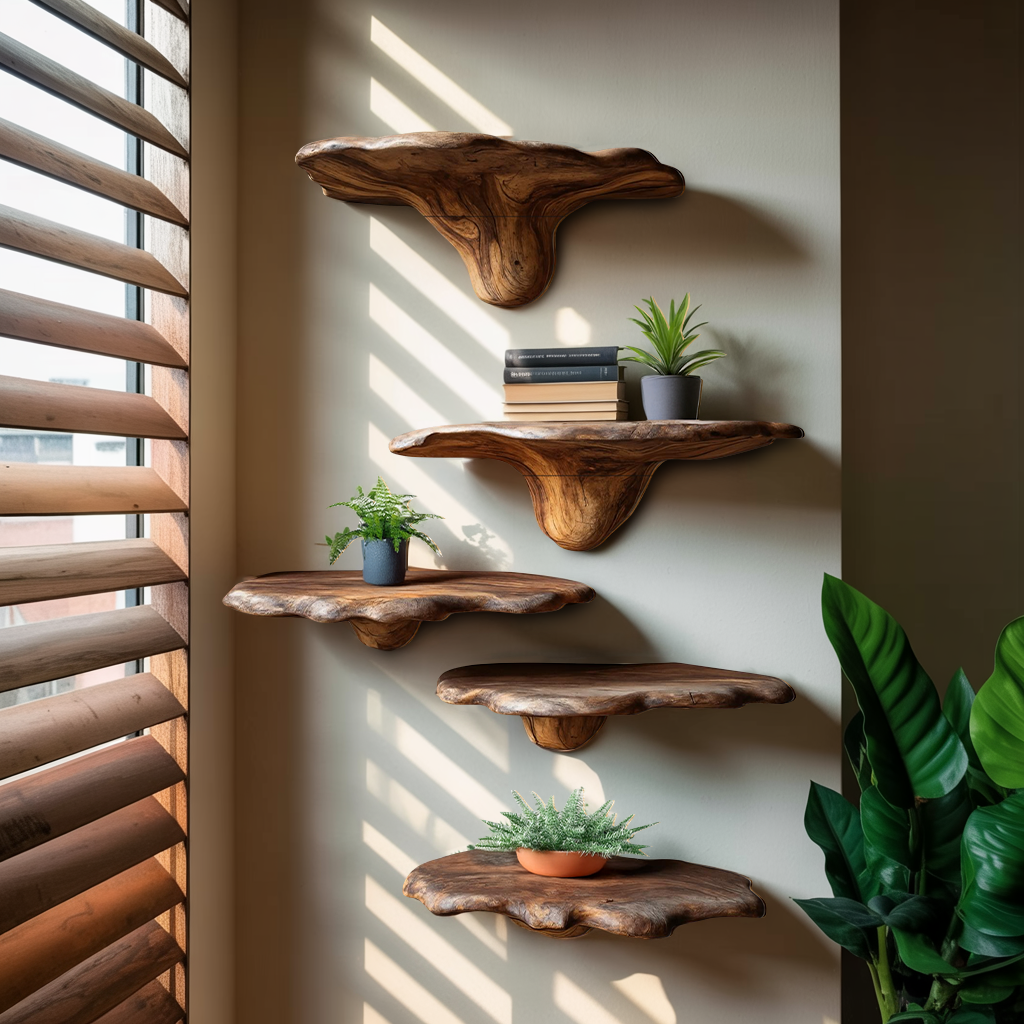 Modern Wooden Mushroom Shelf Furniture Decor For Home SILDTTRMR004