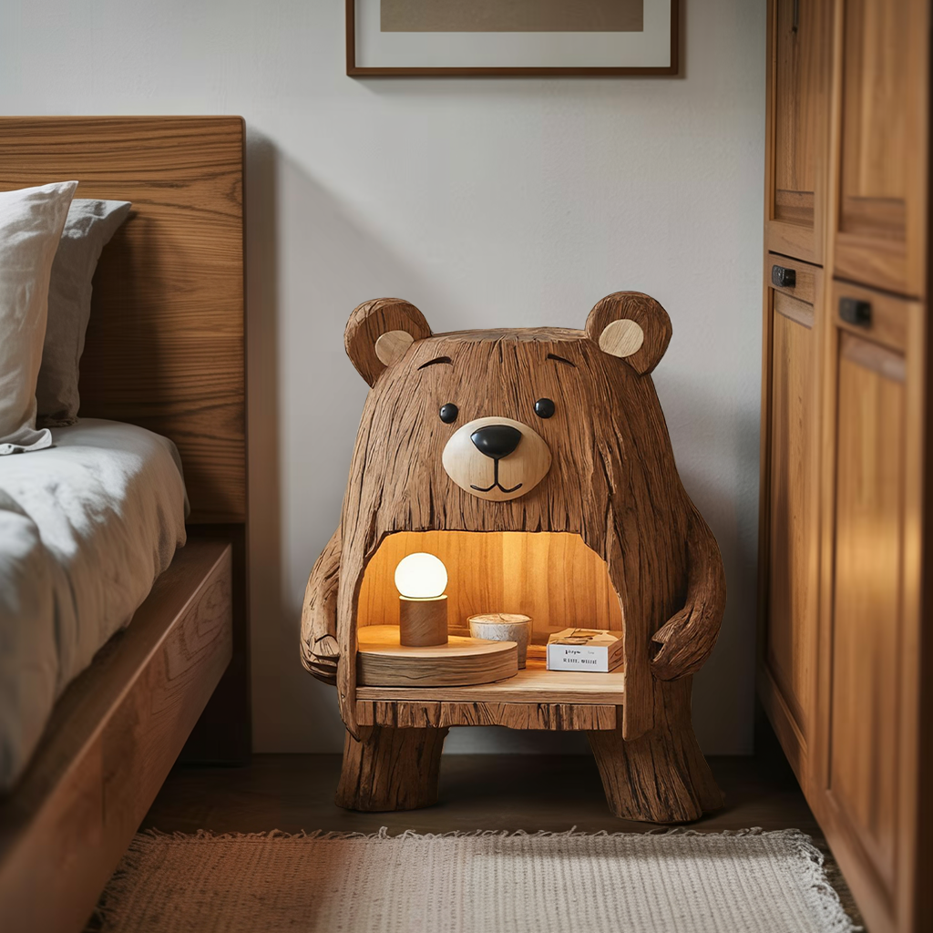 Rustic Wooden Nightstand For Stylish Bedroom Space SILDTTRNS004