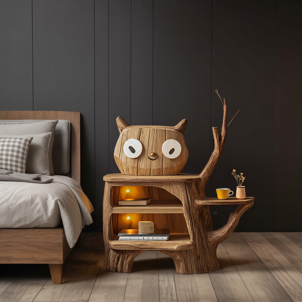 Farmhouse Wood Side Table For Cozy Bedroom Corners SILDTTRNS006