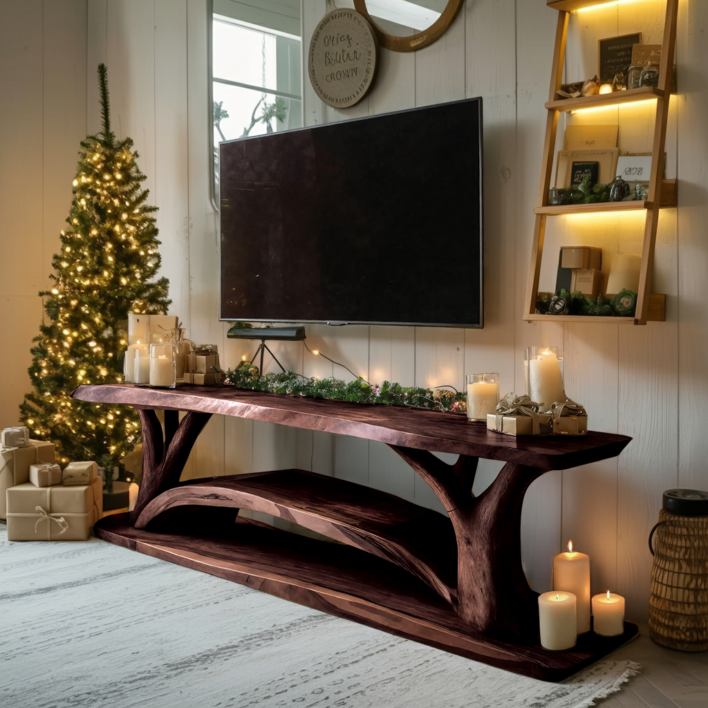 Farmhouse Solid Wood TV Console For Christmas Furniture Design SILDTTRCTV038