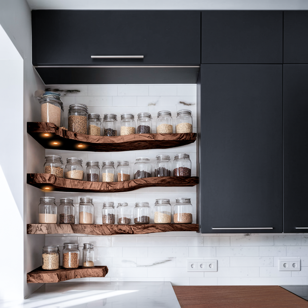 Rustic Handmade Spice Storage Rack For Kitchen Wall SILDTTNSRS002