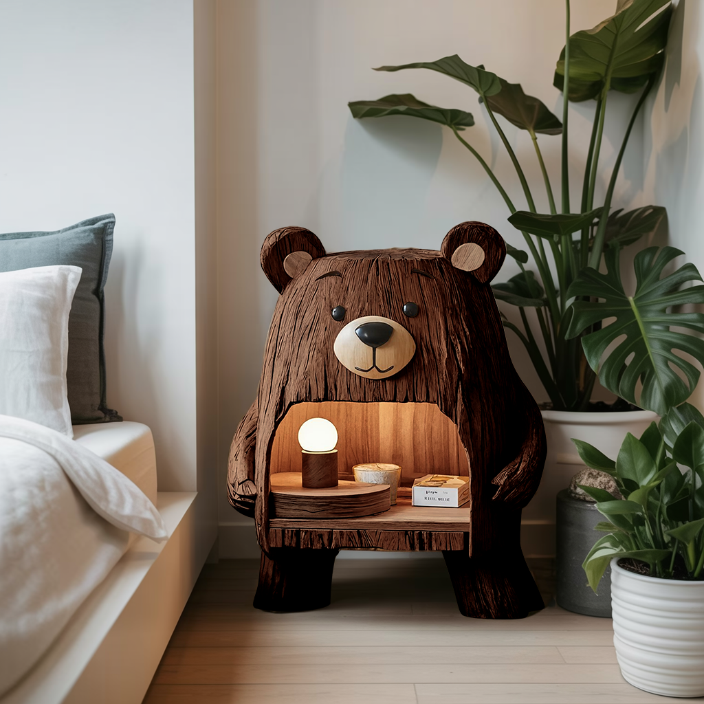 Rustic Wooden Nightstand For Stylish Bedroom Space SILDTTRNS004