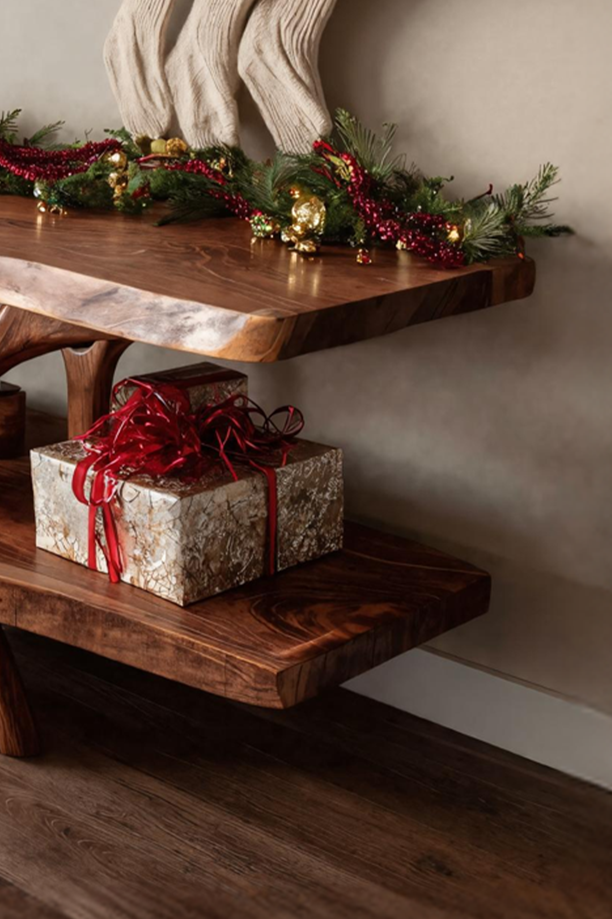 Modern Live Edge Entryway TV Console For Christmas Bedroom Design SILDTTNCTV015