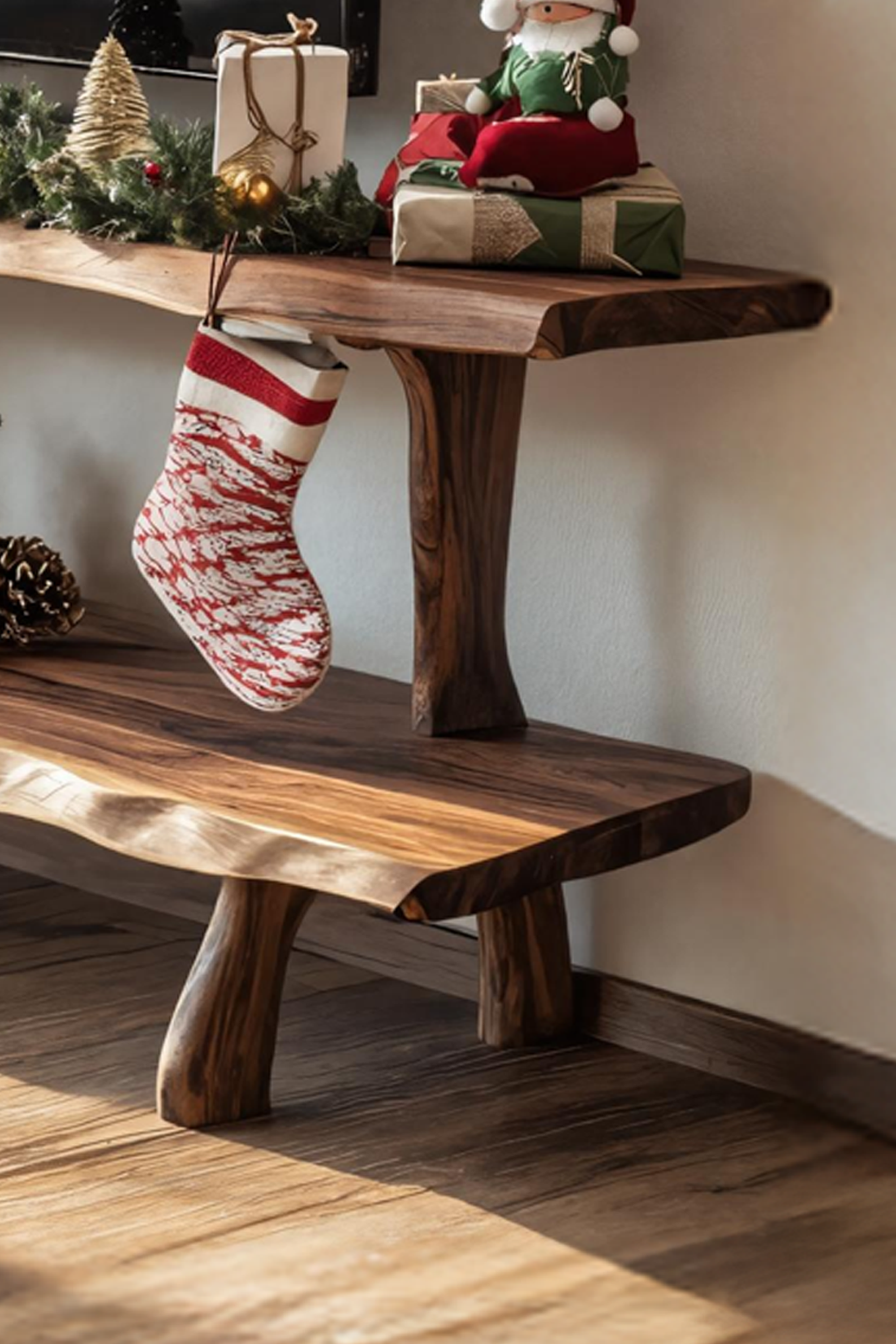 Handcrafted Solid Wood TV Console For Holiday Bedroom Furniture SILDTTNCTV025