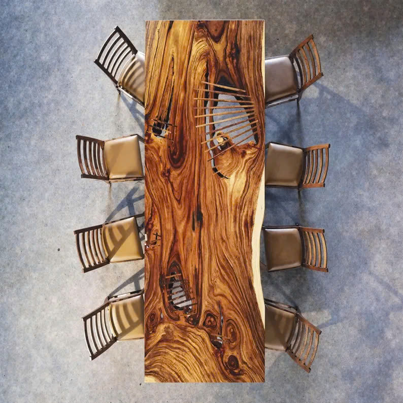 Natural Wood Rustic Solid Wood Decor Room Christmas Gift SINLDT008