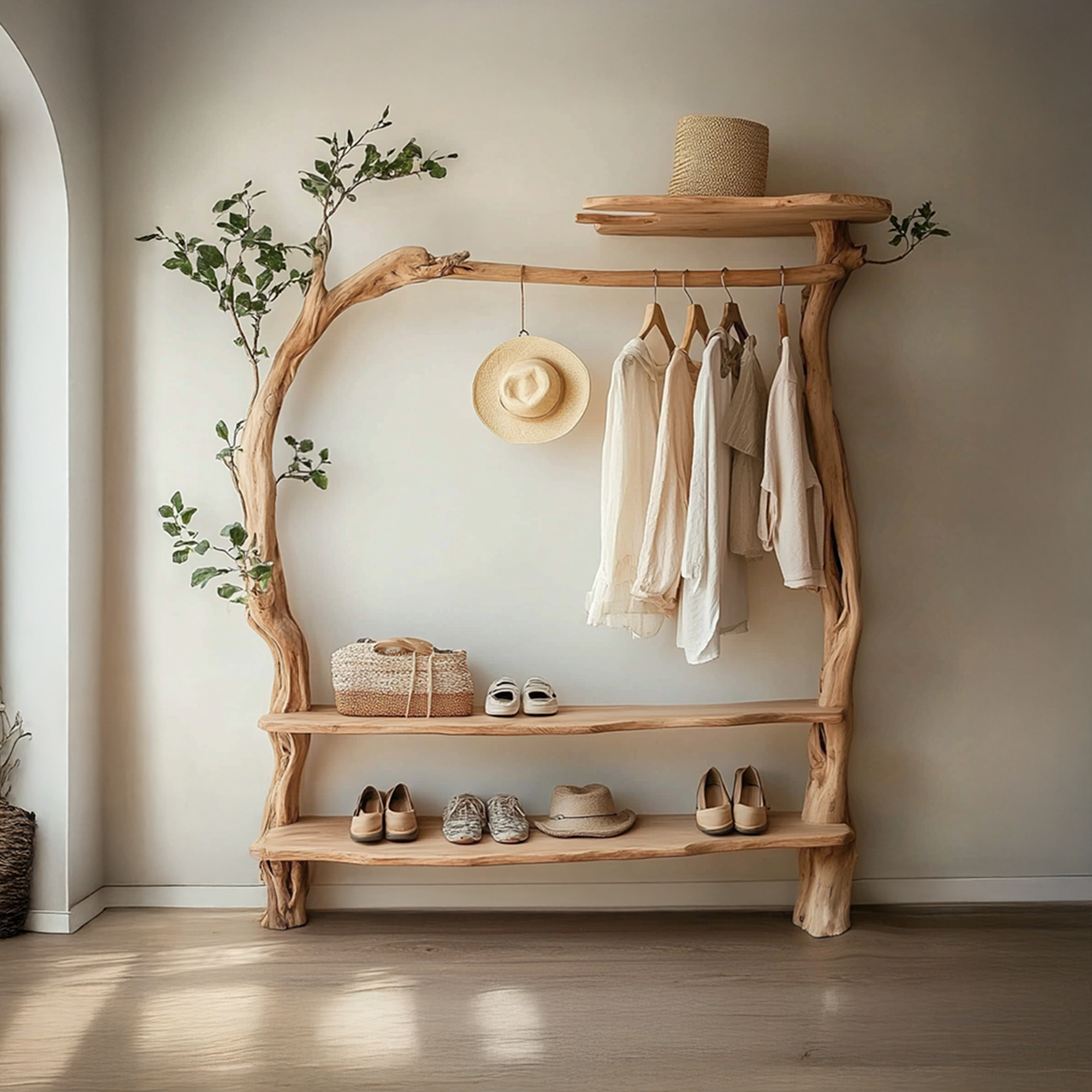 Vintage Clothes Rack Handmade Artistic Home & Office Decor Gift Set SINLTB143