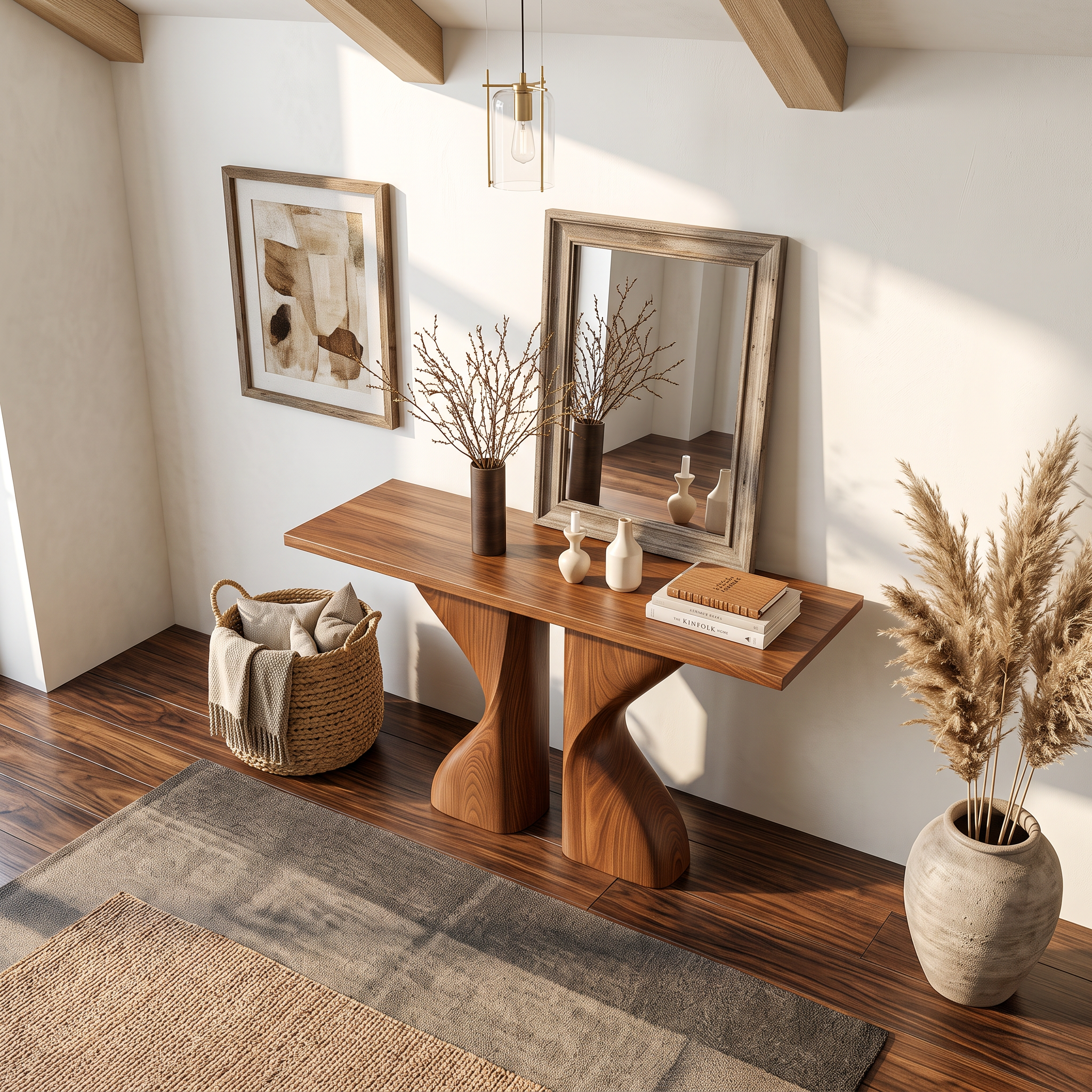 Midcentury Console Table Living Room SINLSACS143