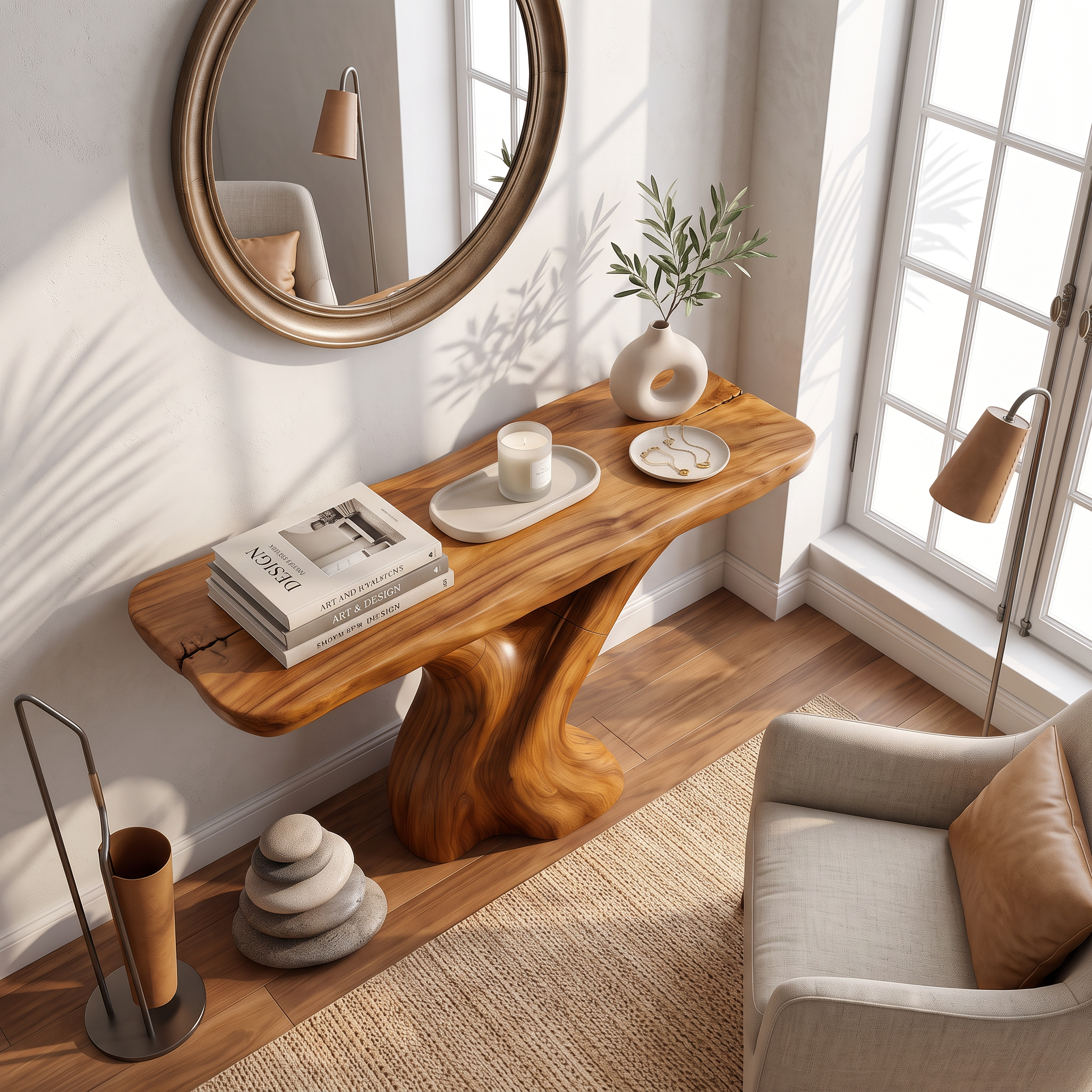 Mid Century Console Table Accent Entryway And Living Room SINLSACS024