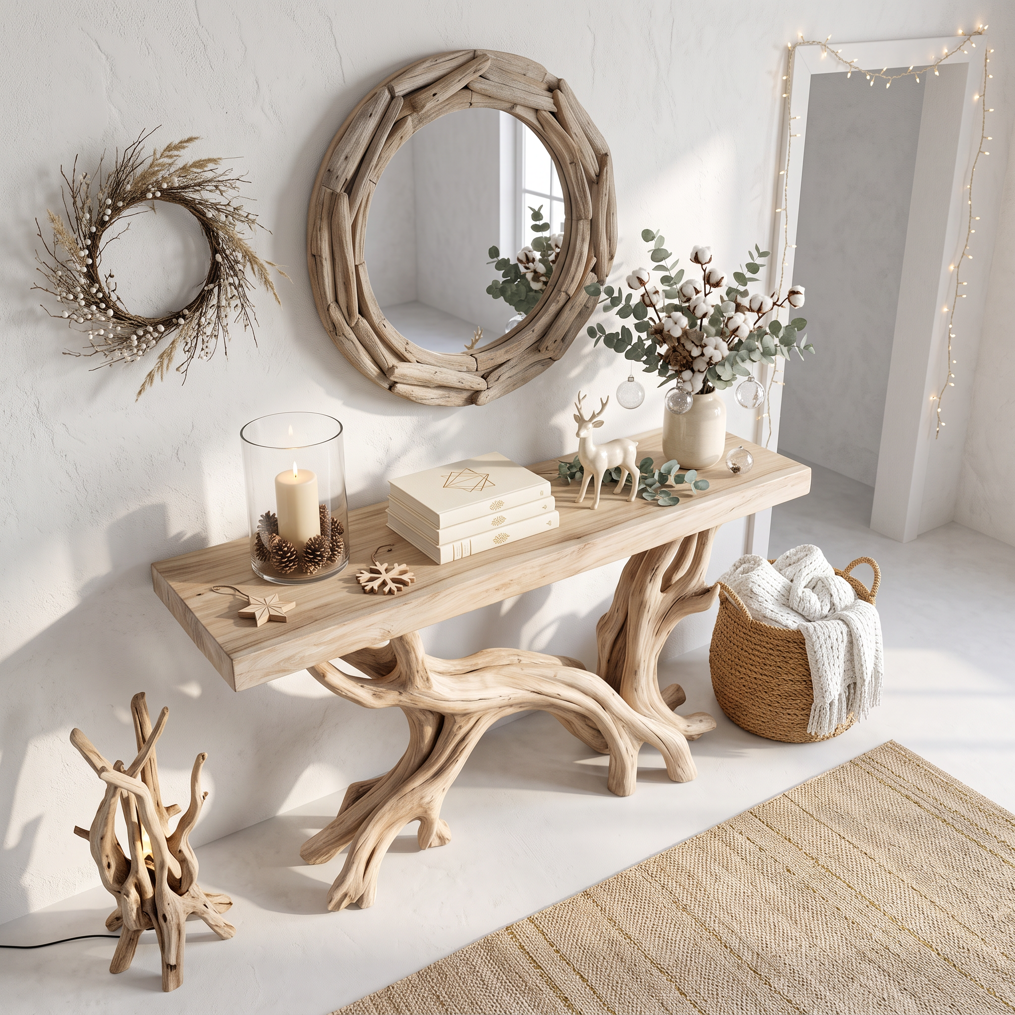 Rustic Coastal Console Table Living Room And Hallway SINLSACS426