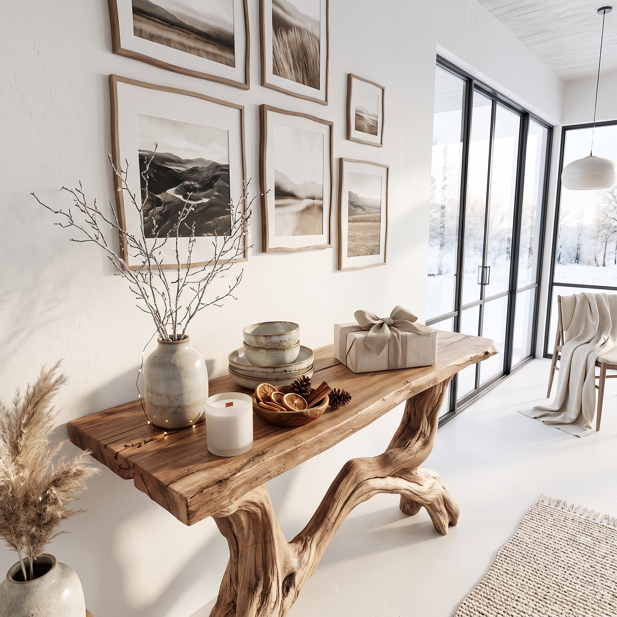 Live Edge Console Table Solid Wood Rustic Driftwood Gift SINLSACS088