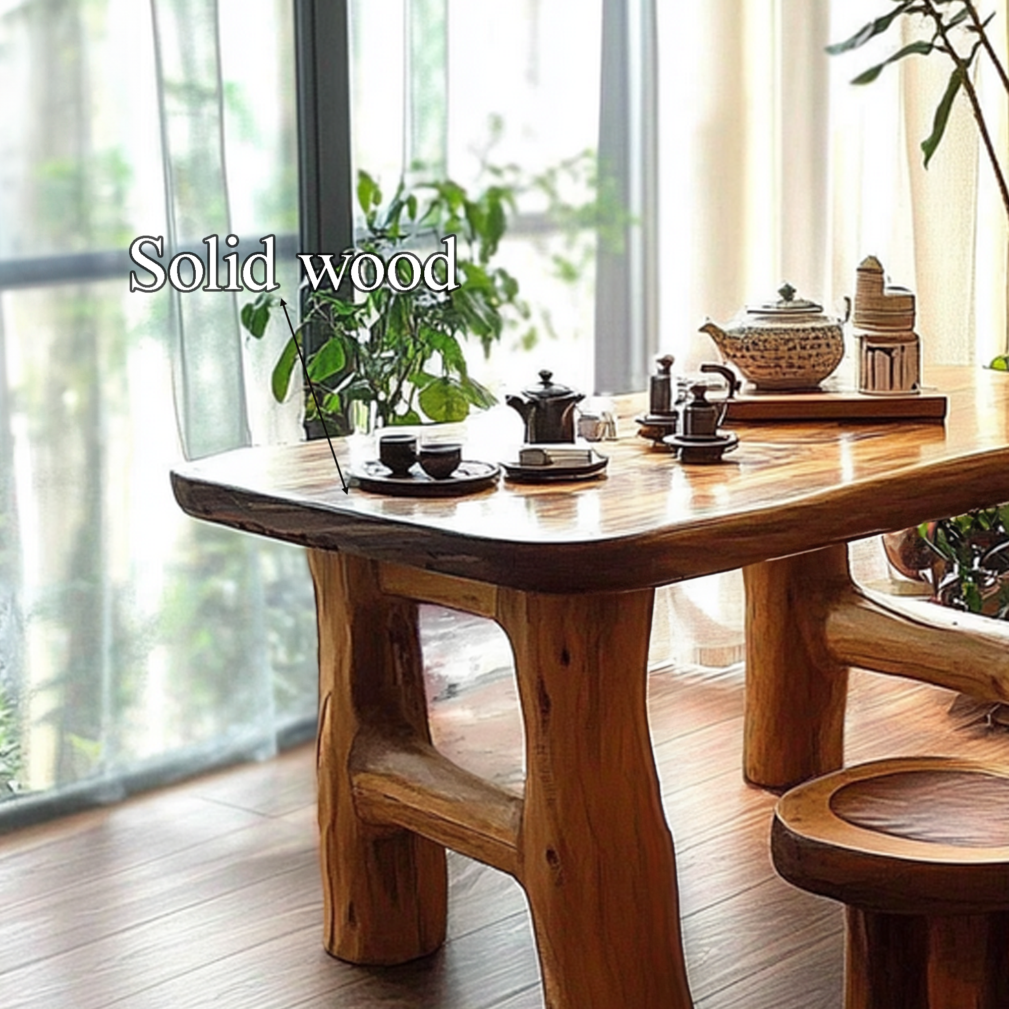 Handmade Table Set Tea Table Set Rustic Decor Living Room Gift SINLDT011