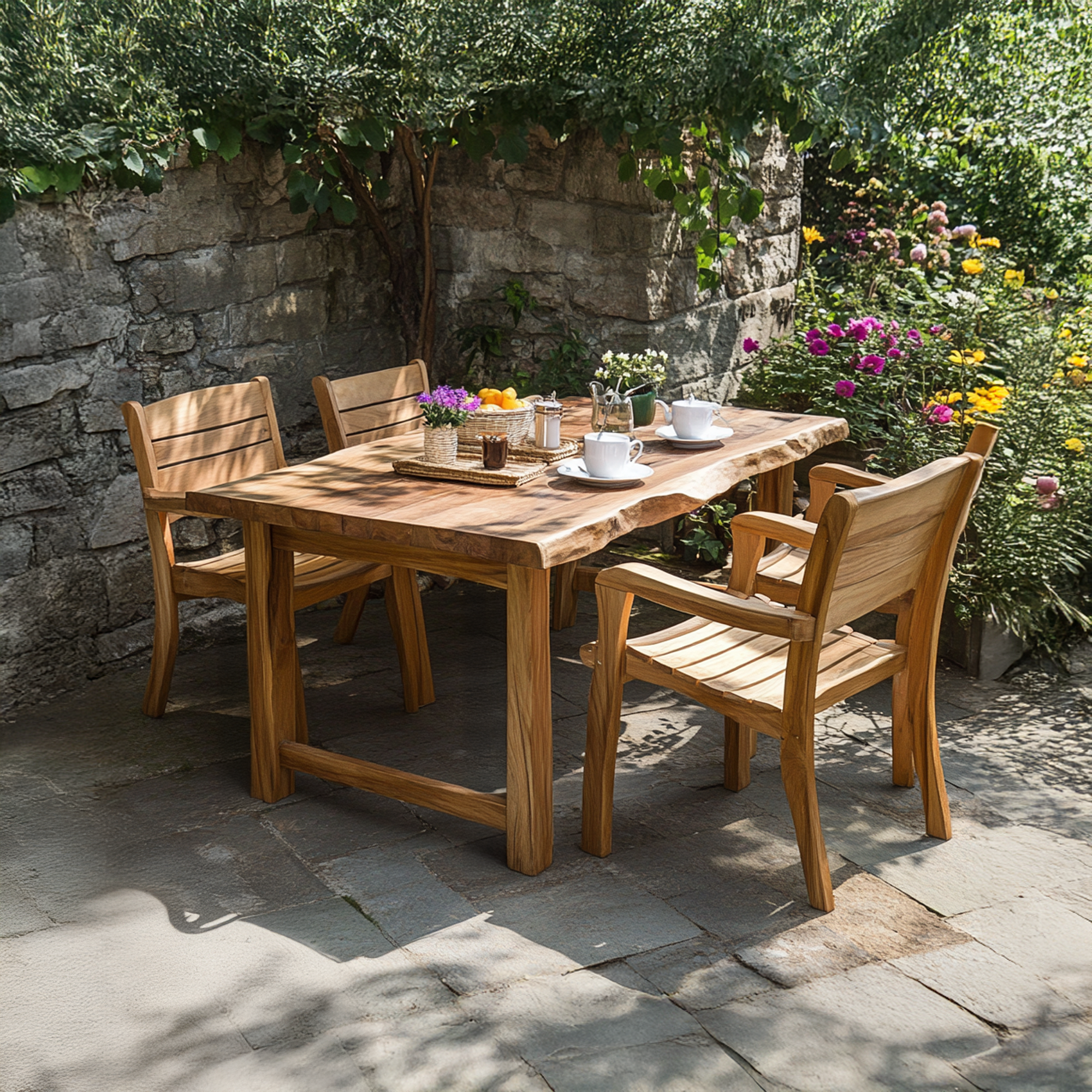 Unique Table and Chair Sets Garden Dining Set Garden Decor Gift SINLDT013