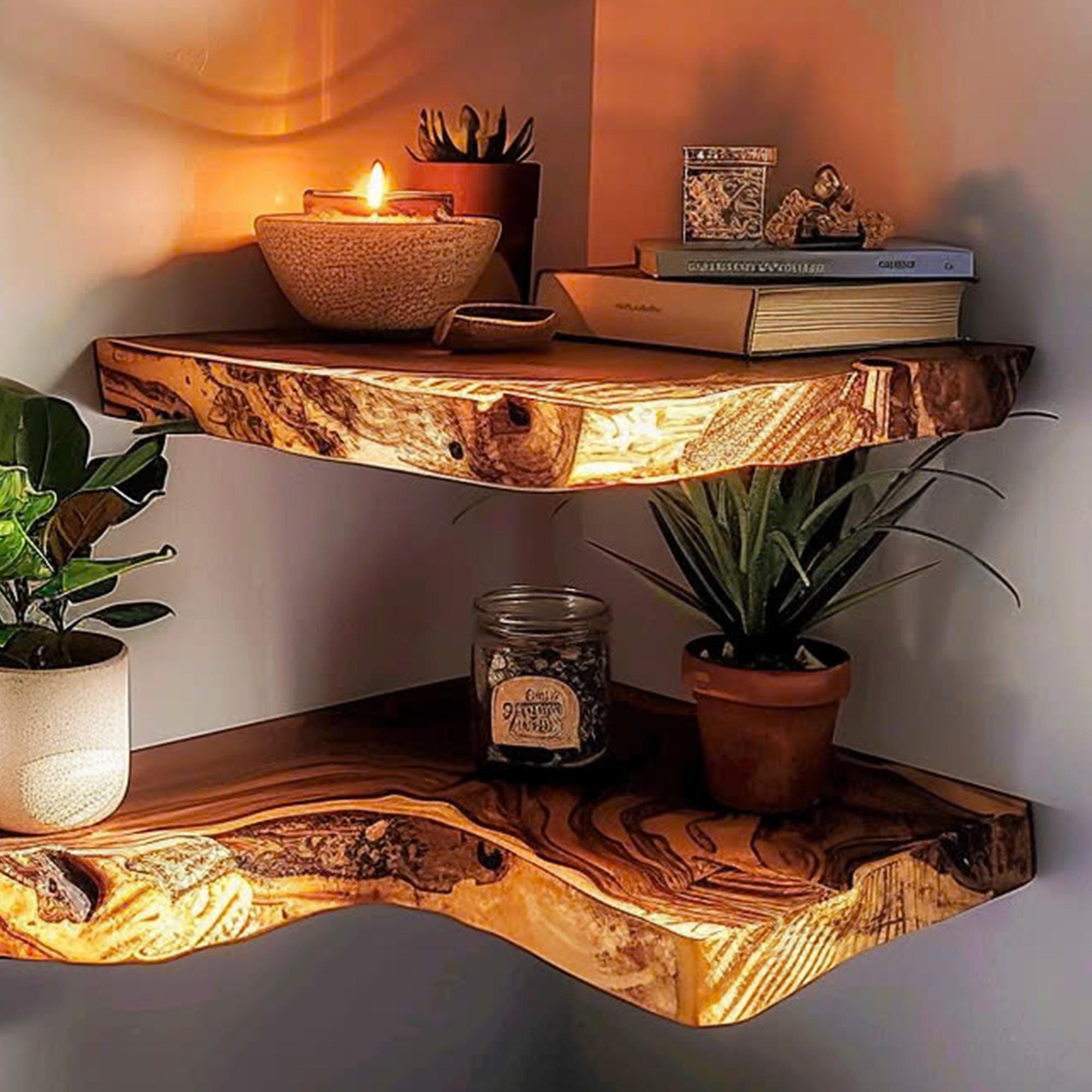 Floating Shelf Mid Century Bookcase SINLCN012