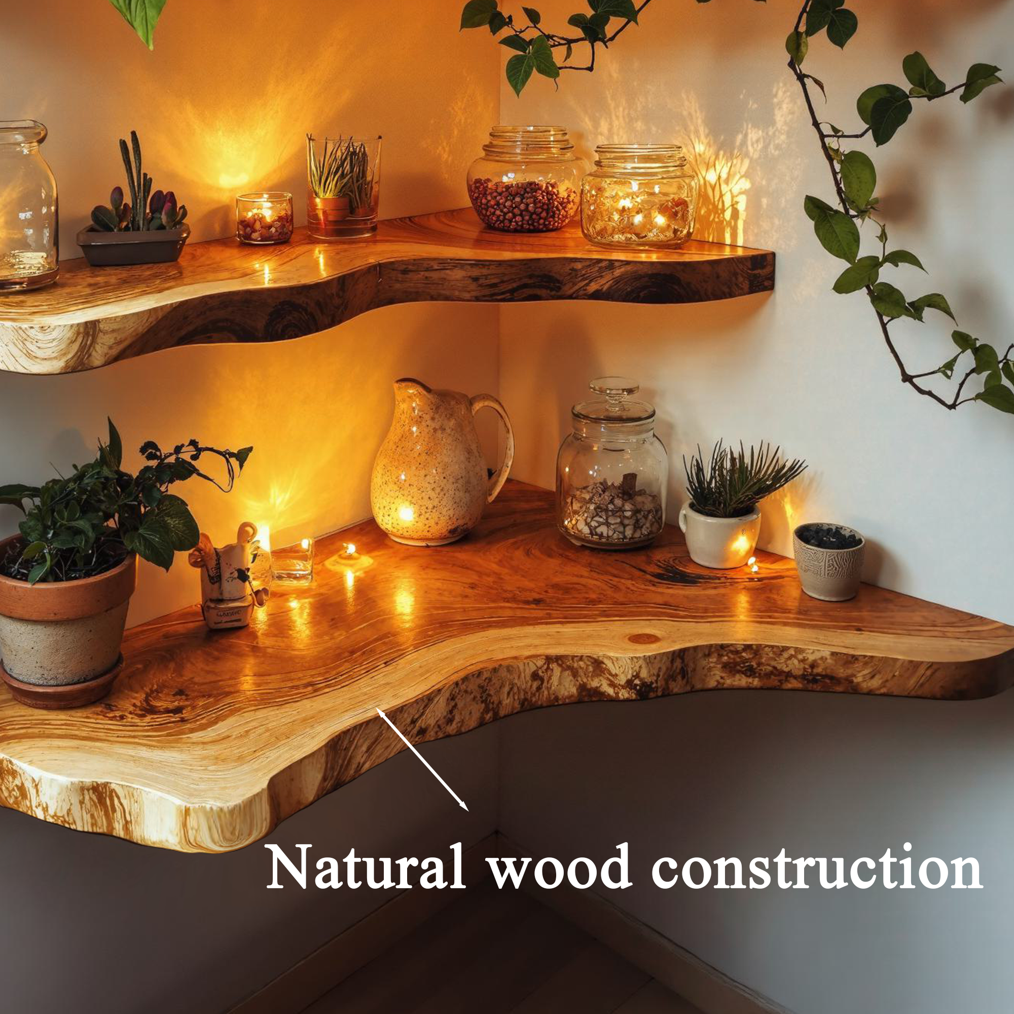 Floating Shelf Wall Wood Home Decor For Christmas SINLFL050