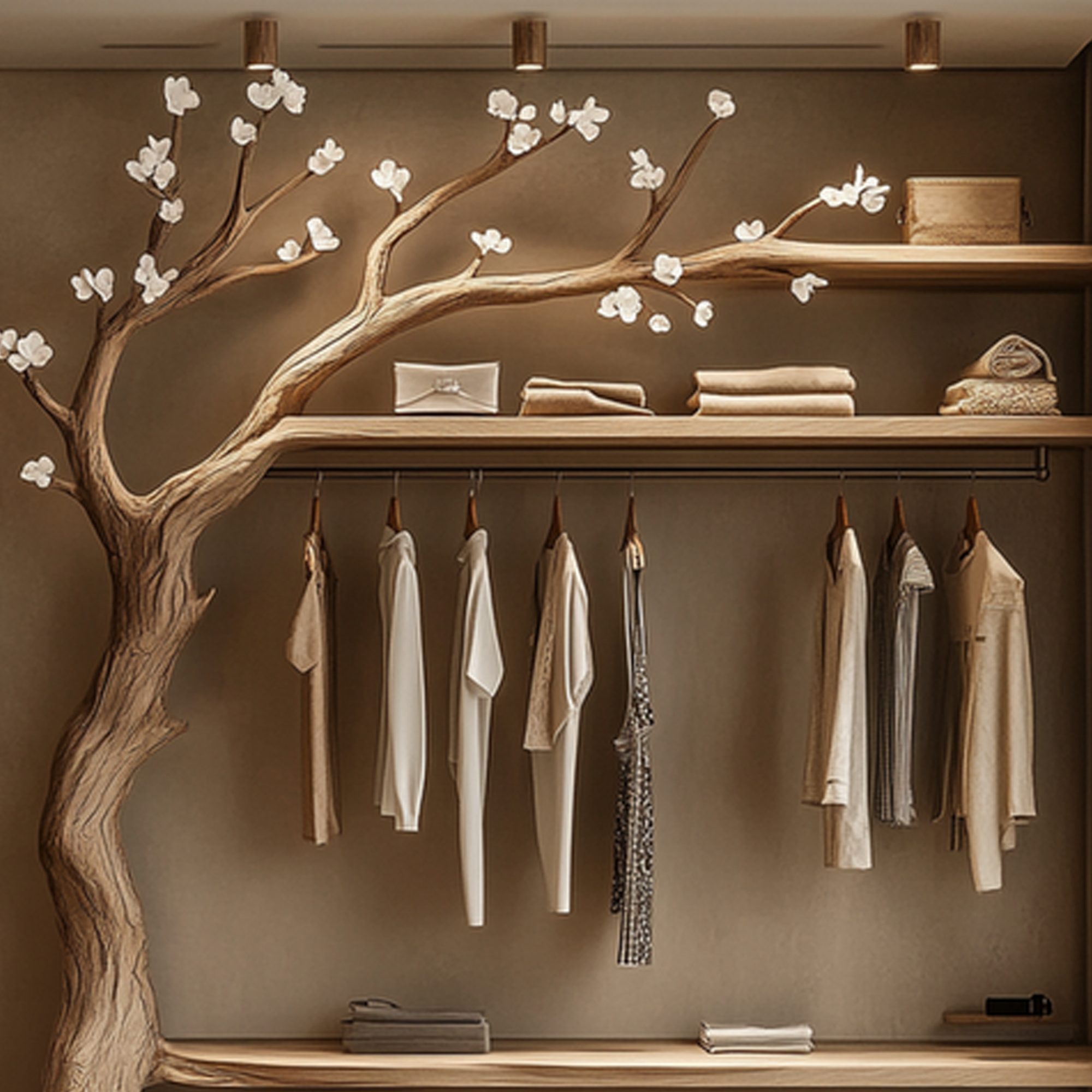 Handmade Clothes Racks Tree Shelves Tier Shelves Decor Room Gift SINLTB144