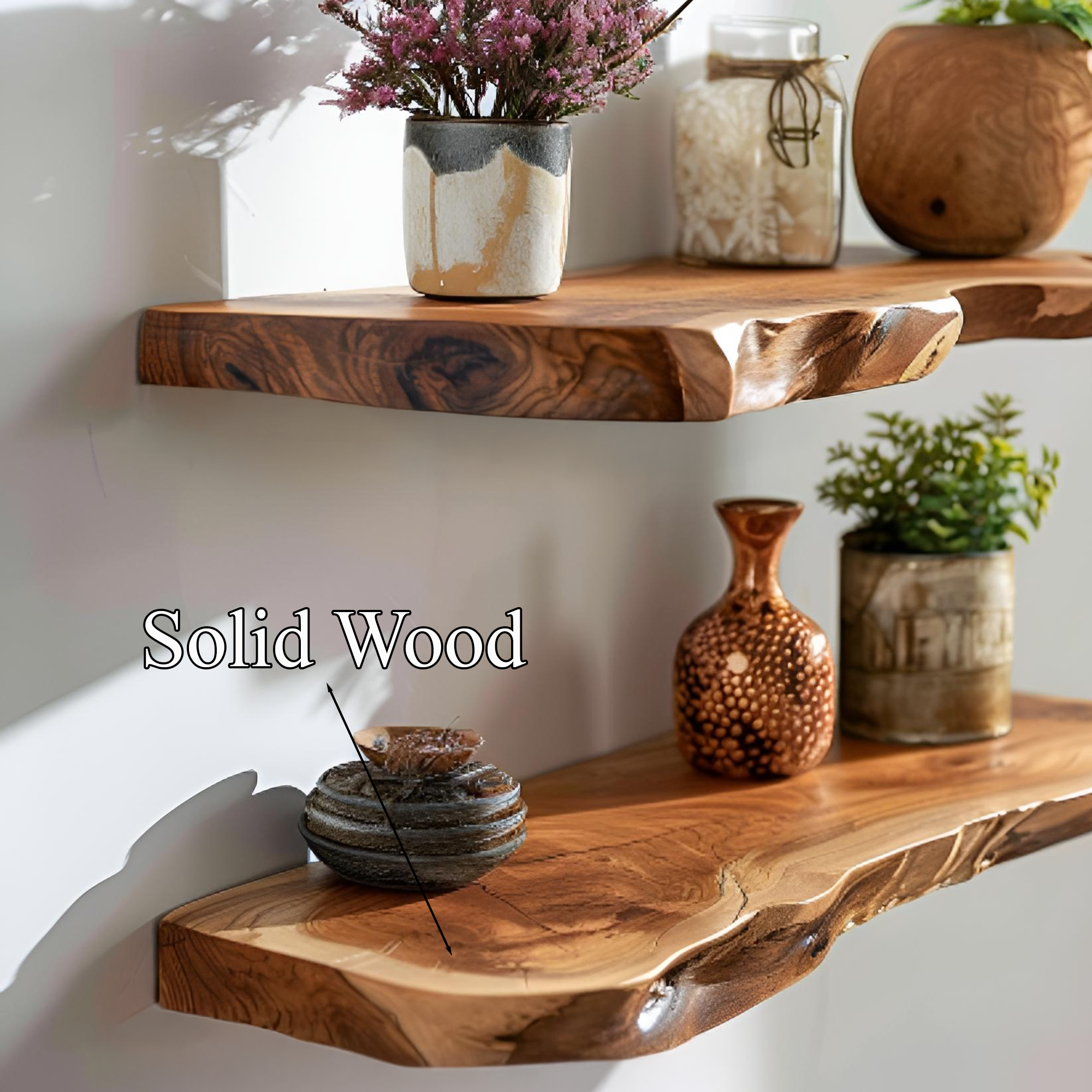 Floating Wall Shelf Handmade And Custom Decor Living Room Gift SINLFL059