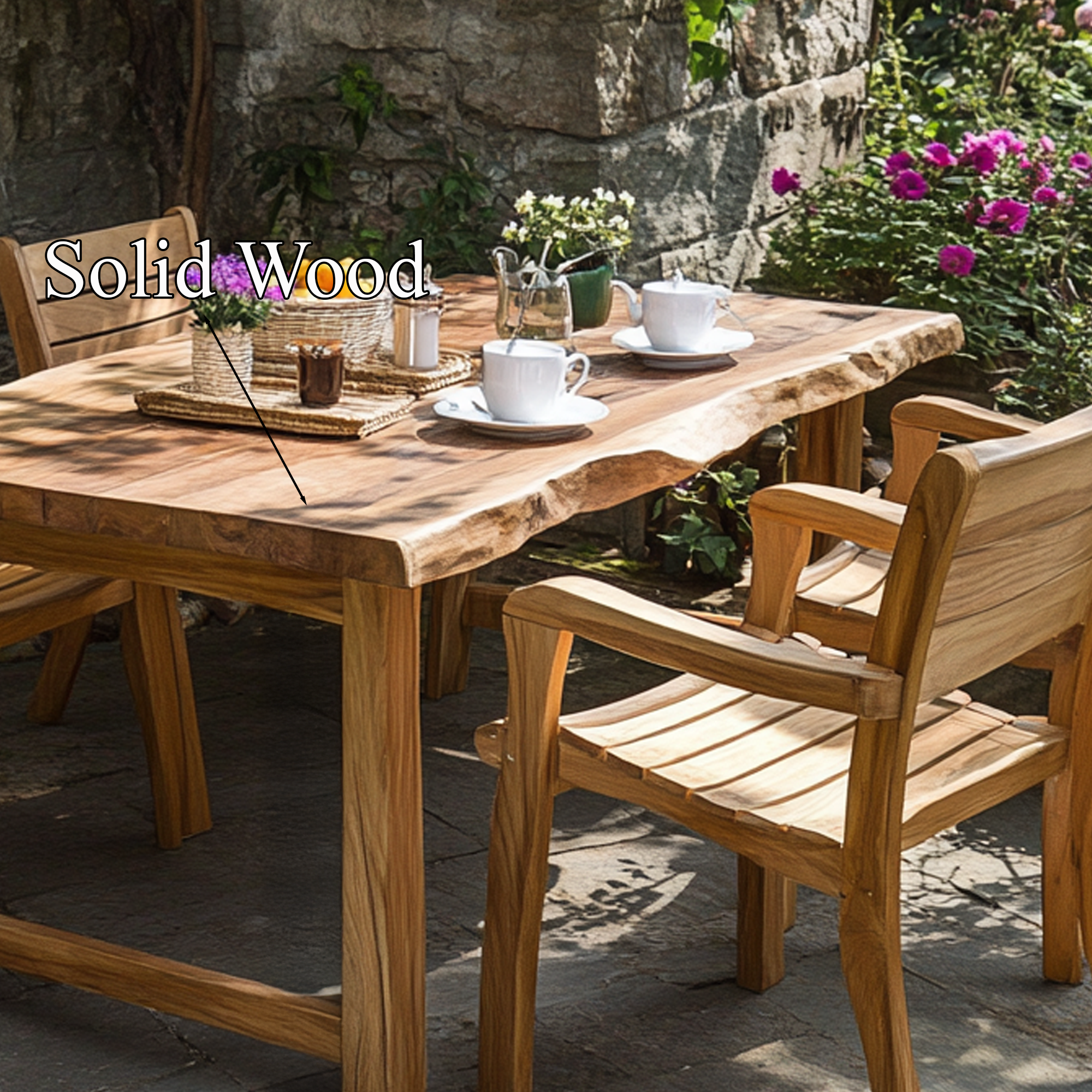 Unique Table and Chair Sets Garden Dining Set Garden Decor Gift SINLDT013