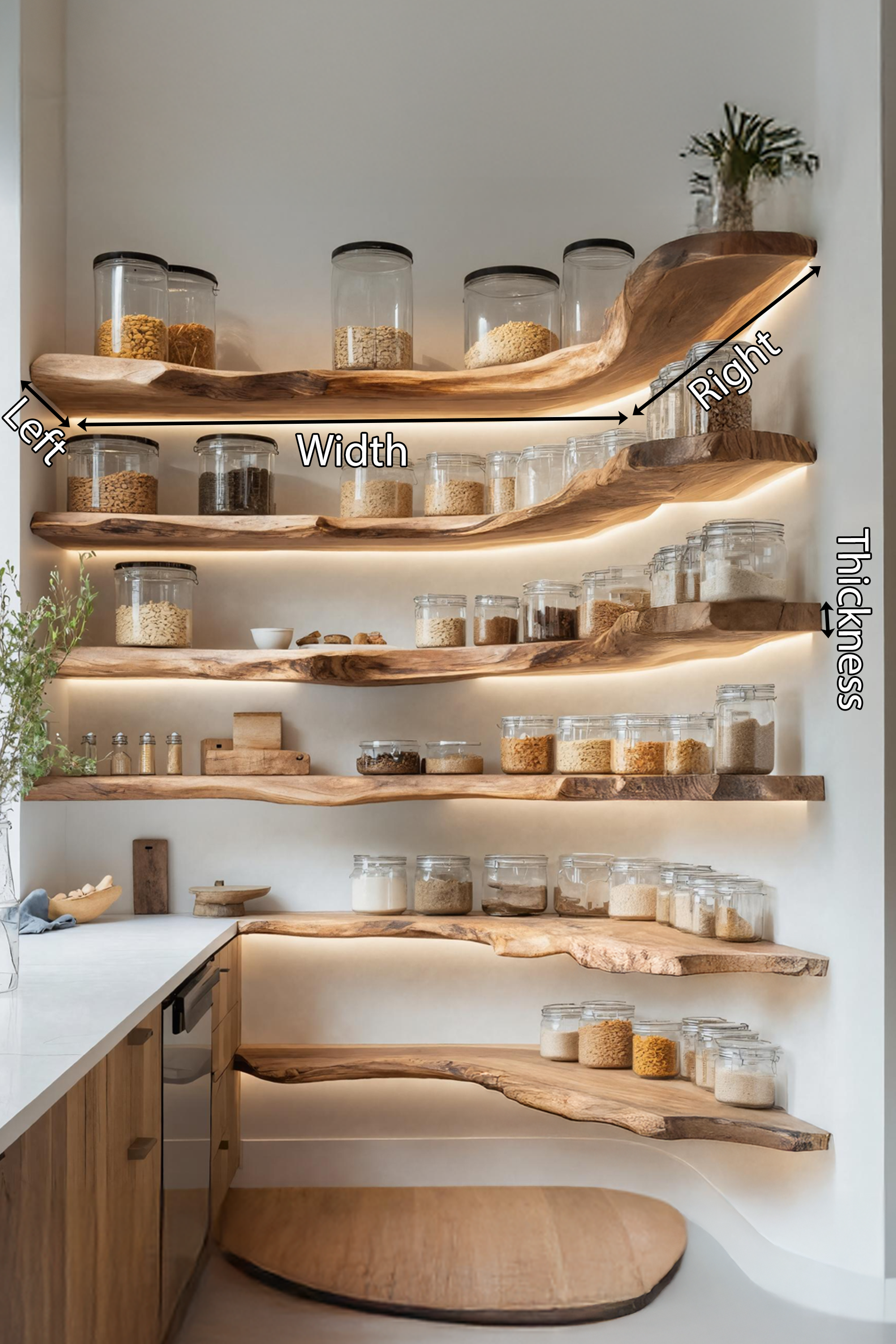 Rustic Handmade Wooden Spice Rack For Kitchen Wall SILDTTNSRS009