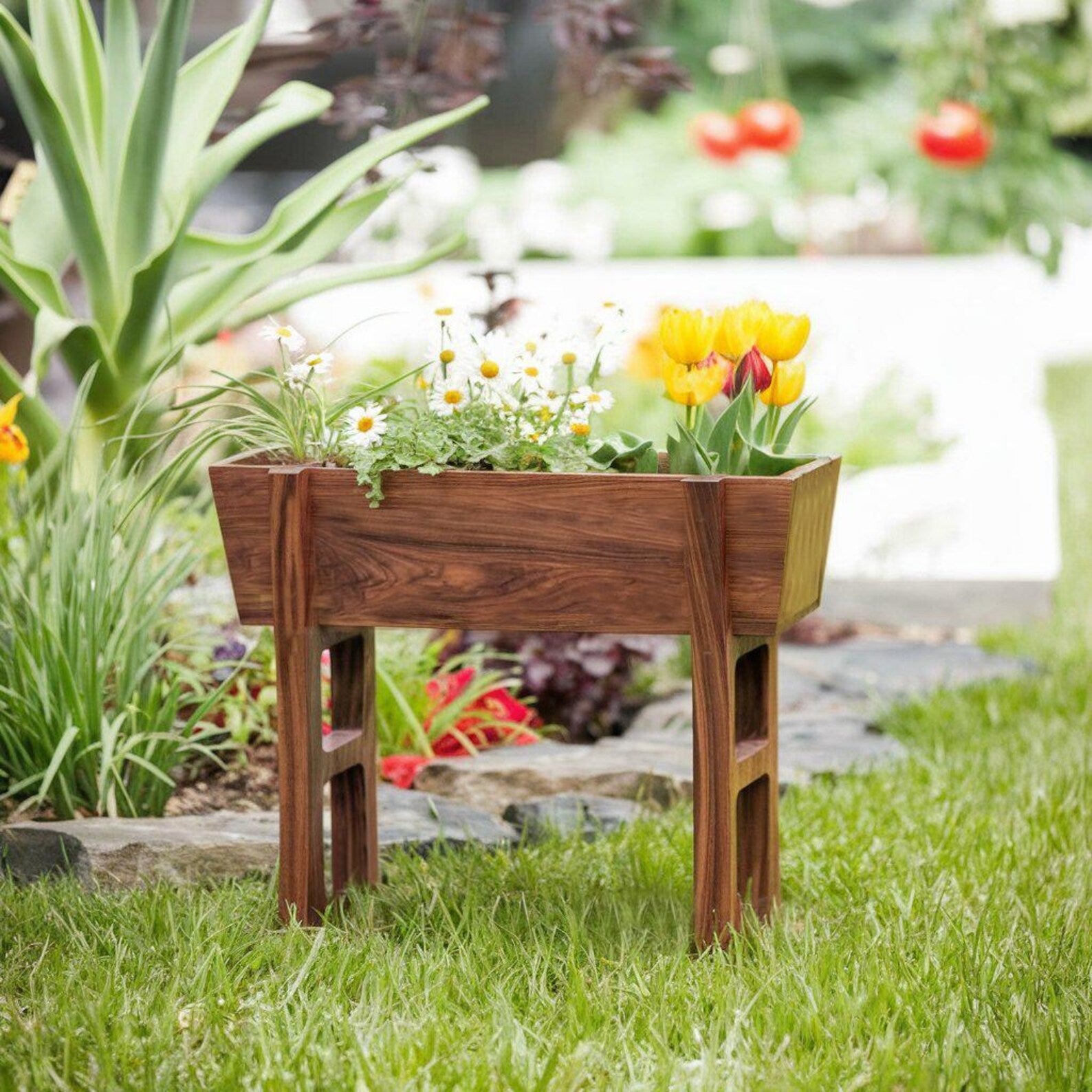 Rustic Style To Keyword Main To Furniture Placement Locations Including Various Relevant Positions For Indoor And Outdoor Decor Natural Wooden Planter Box SITHPT005