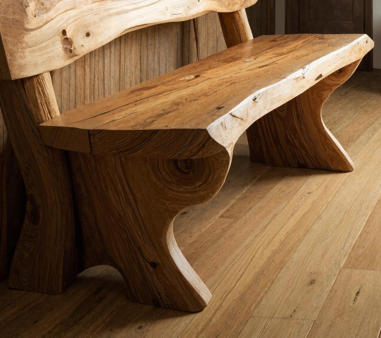 Rustic Interior Style Live Edge Handcrafted Bench For Outdoor And Hallway Seating SITHBEN004