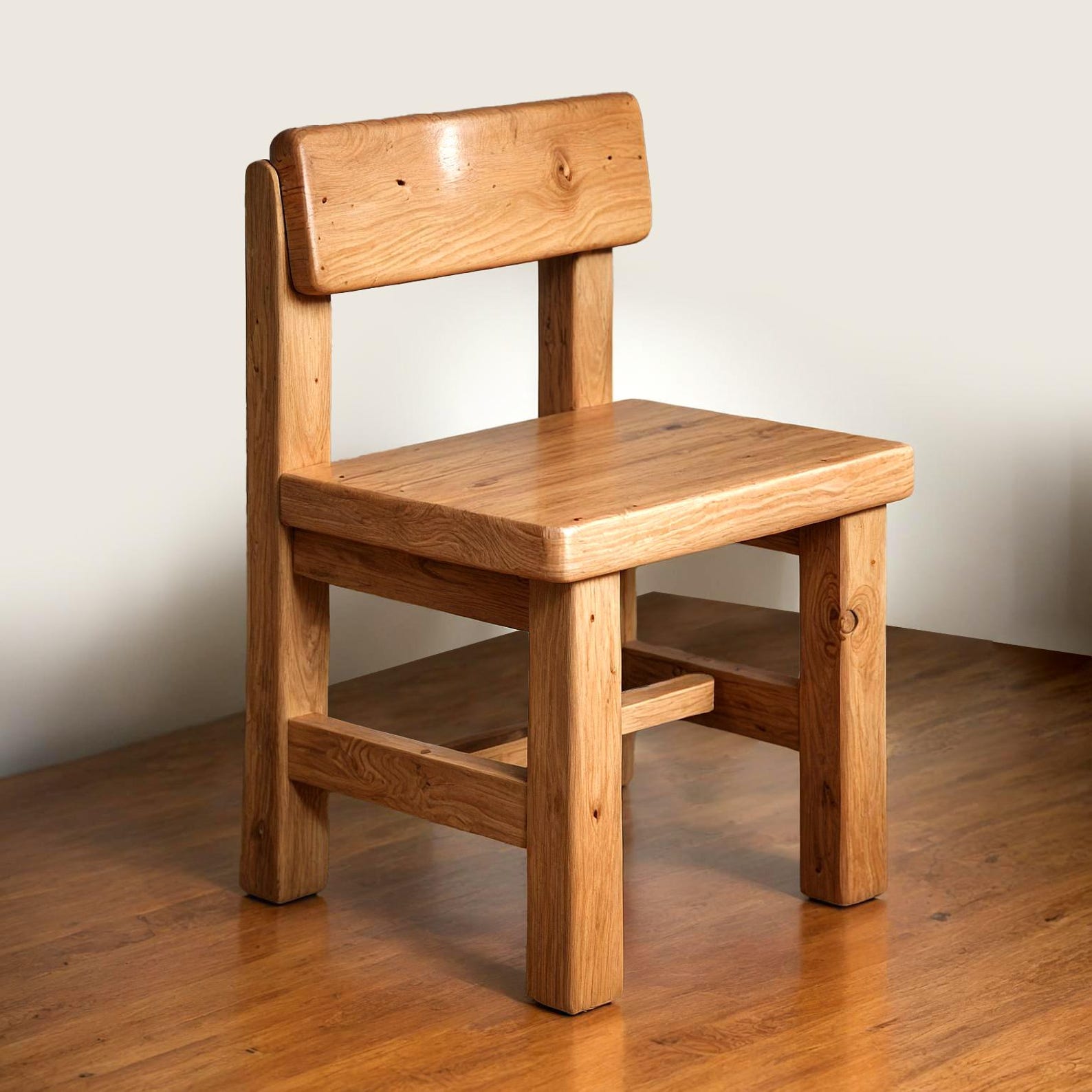 Rustic Adjustable Natural Wood Study Desk For Kids In Playroom Bedroom And Home Office SITHDE005