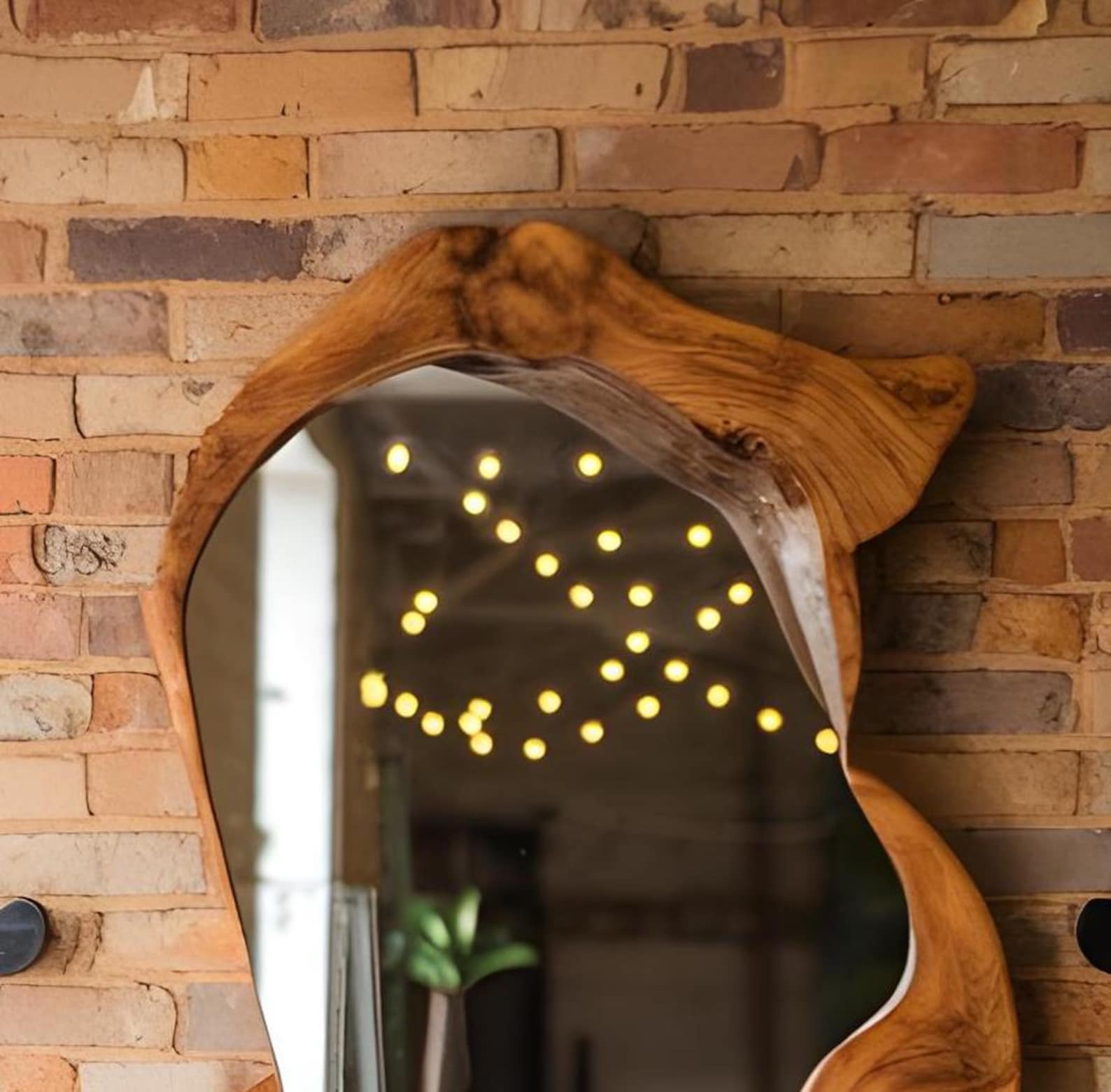 Rustic Interior Style With Rare Live Edge Wood Mirror And Wooden Decor For Home And Gift Ideas SITHMI005