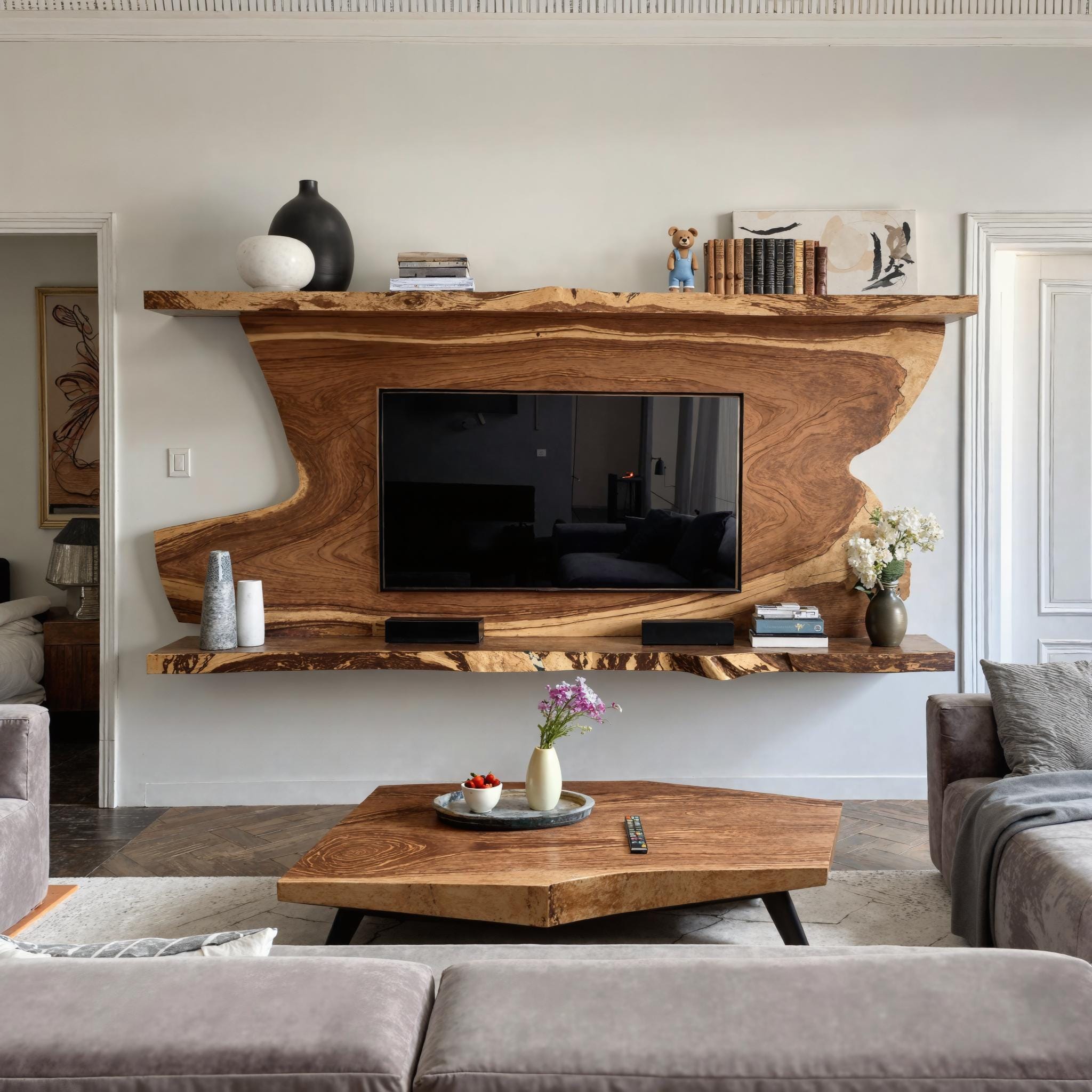 Rustic Living Room Media Console And Tv Stand For Entertainment Spaces SITHTVC002