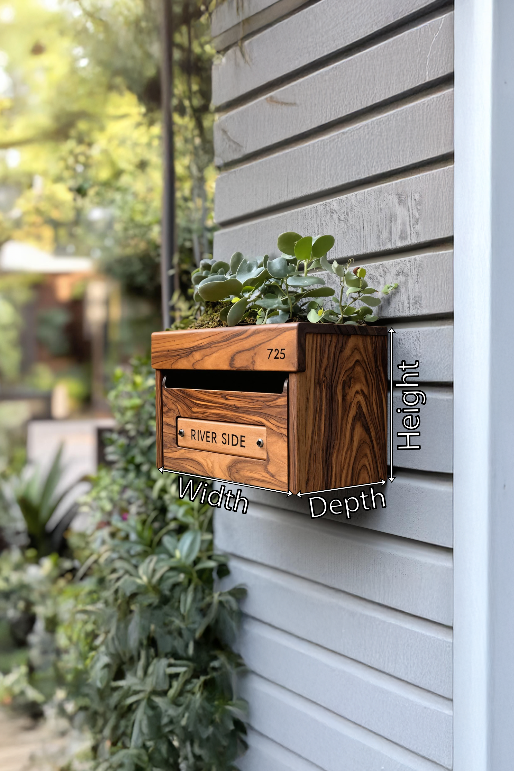 Handcrafted Wooden Sculpture Mailbox For Patio Furniture Garden Design SILDTTRMB035