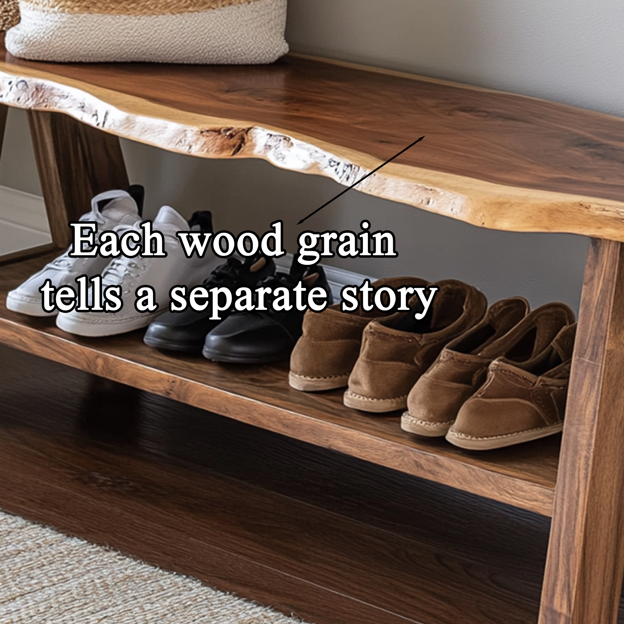 Rustic Shoe Rack Bench Housewarming Gift SINLSB018