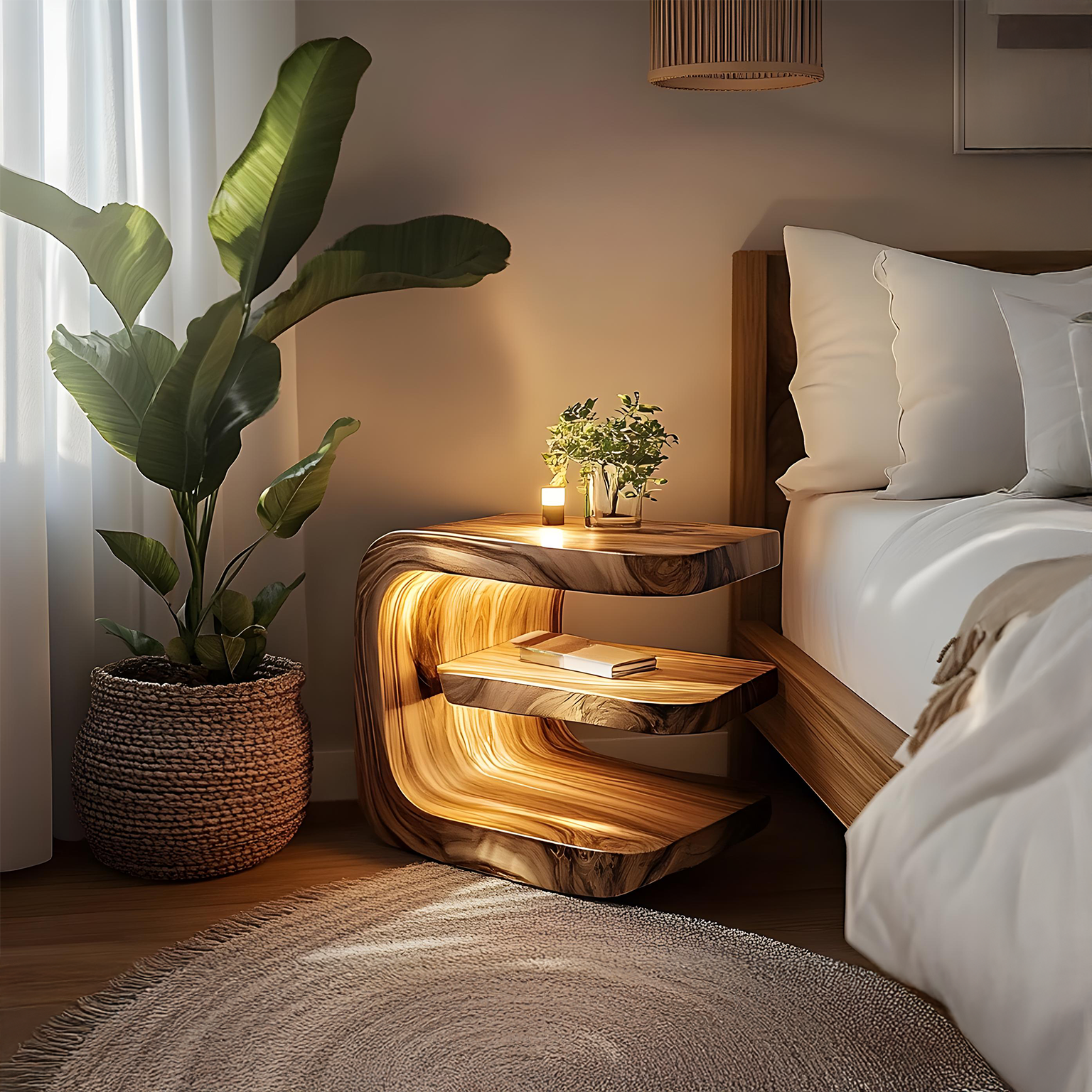 Mid Century Nightstand Bedroom SINLSABT001