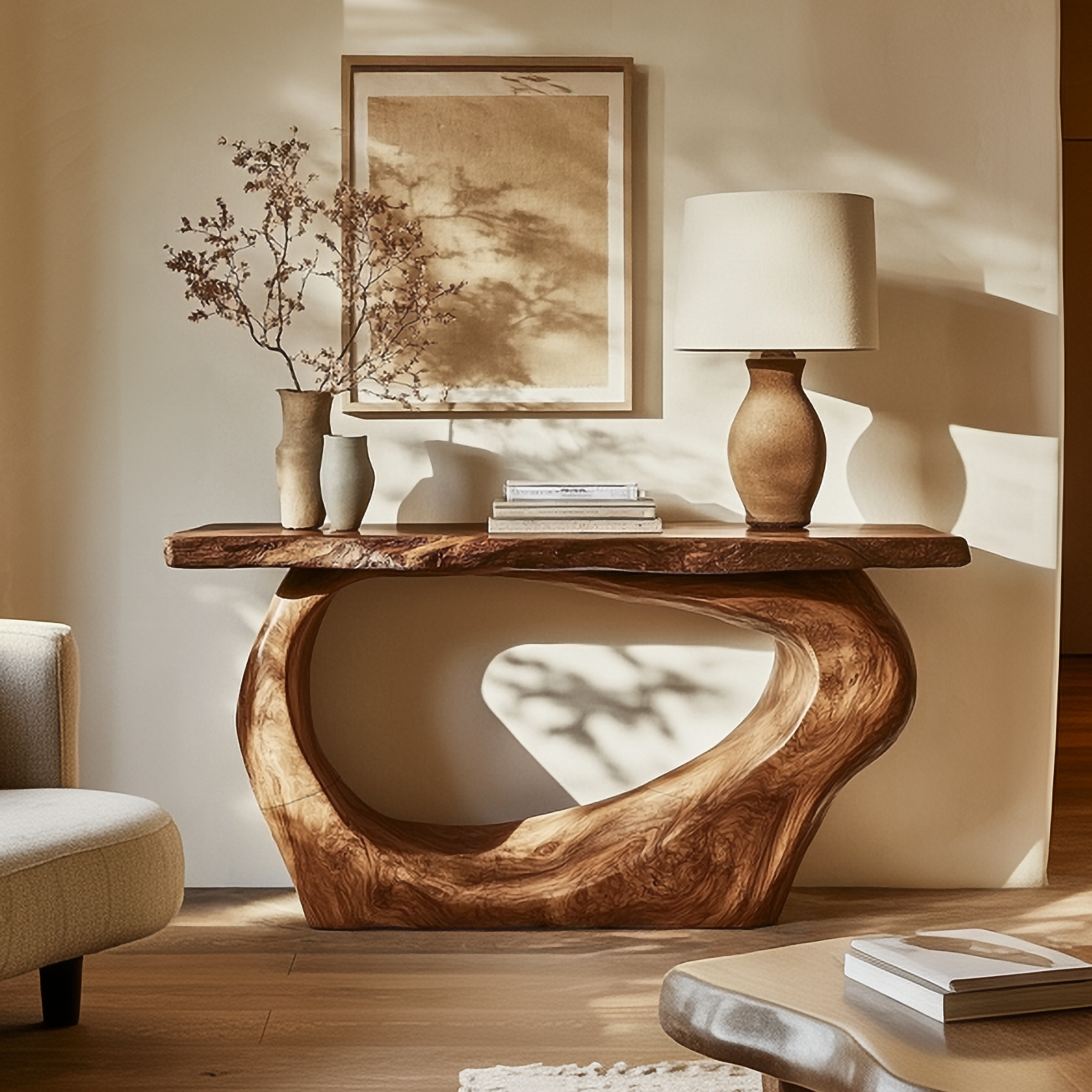 Handcrafted Sculpted Console Table Living Room Interior Feature Accent SINLSACS447