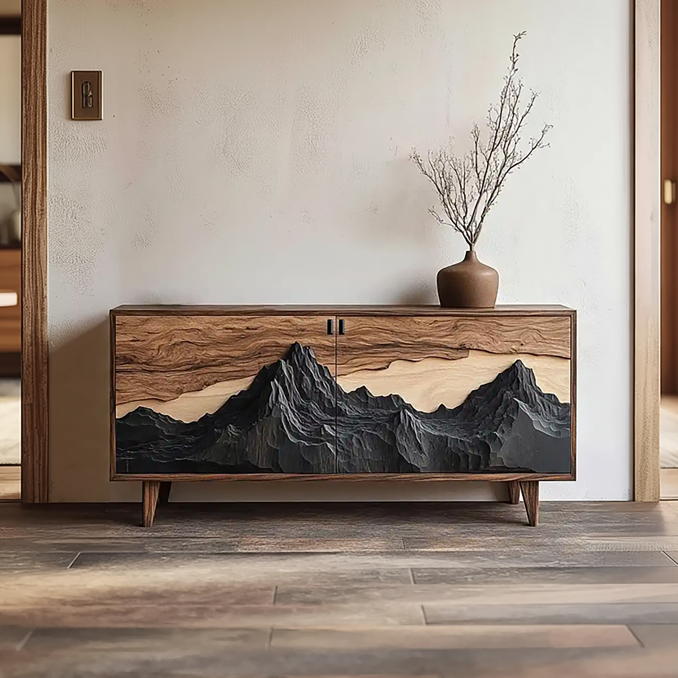 Modern Mountain Storage Console For Living Room And Entryway SINLSASC353
