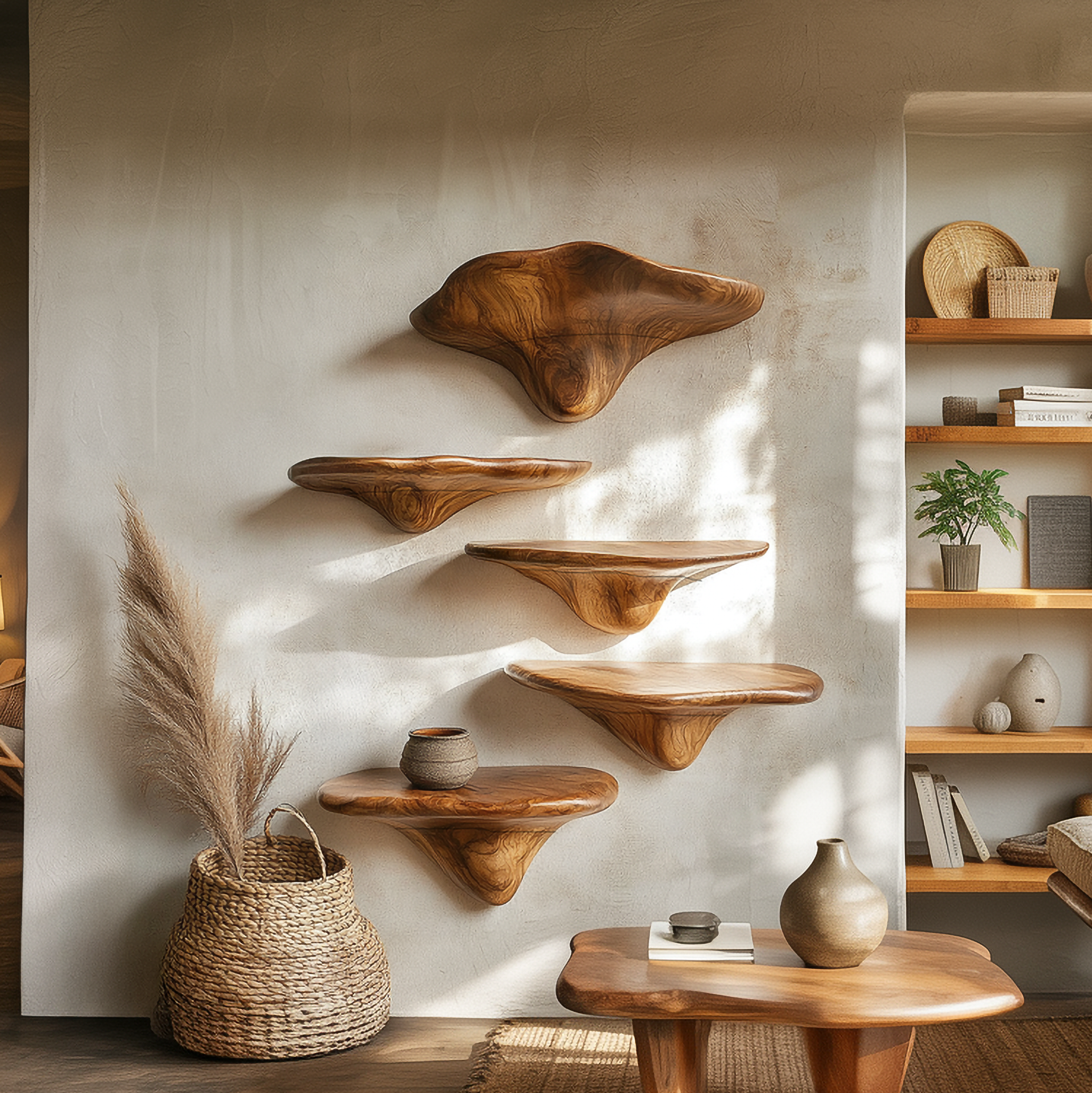 Sculptural Mushroom Shelf Living Room Or Kitchen SINLSAFL464