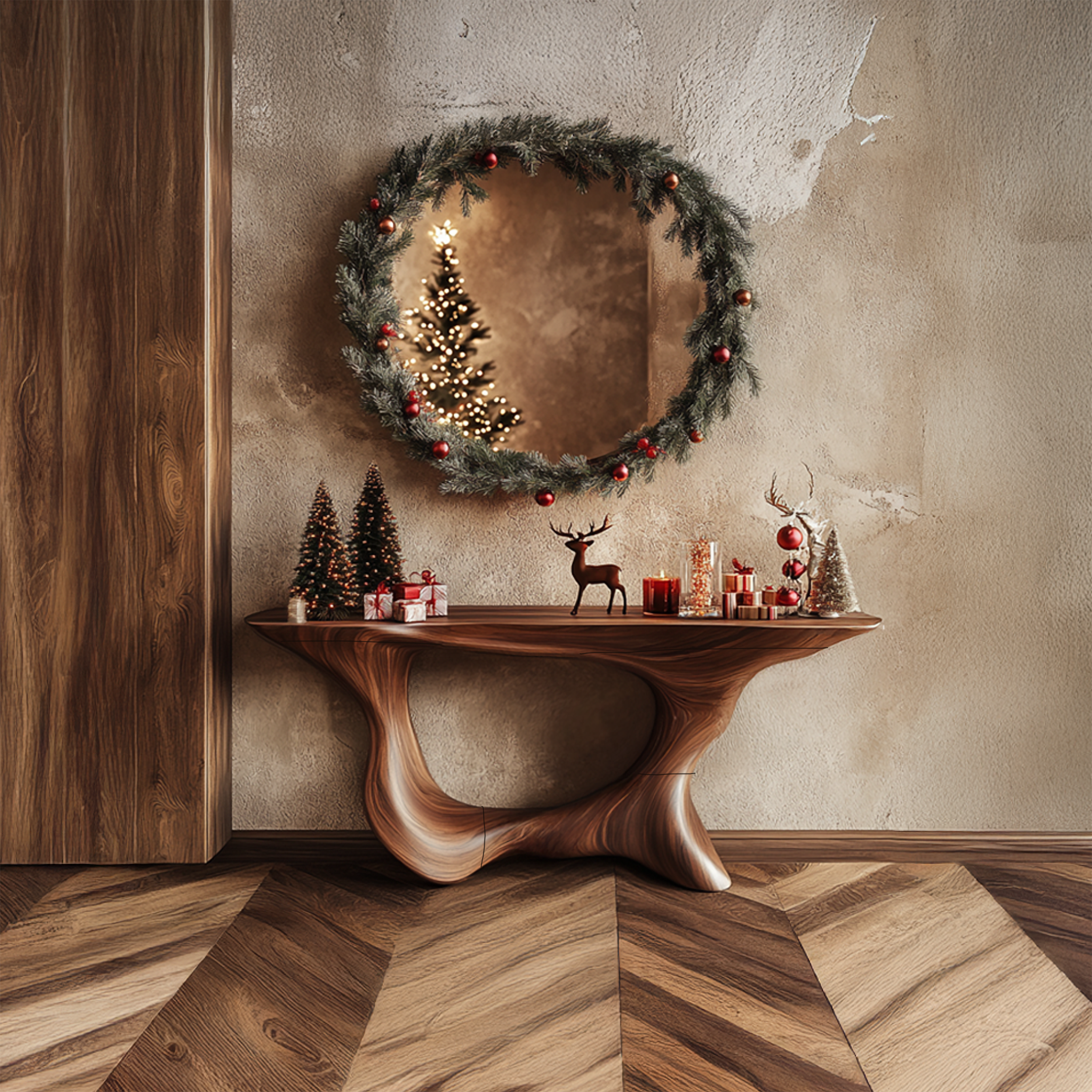 Rustic Console Table Holiday Edition Modern Living Entryway SINLSACS294