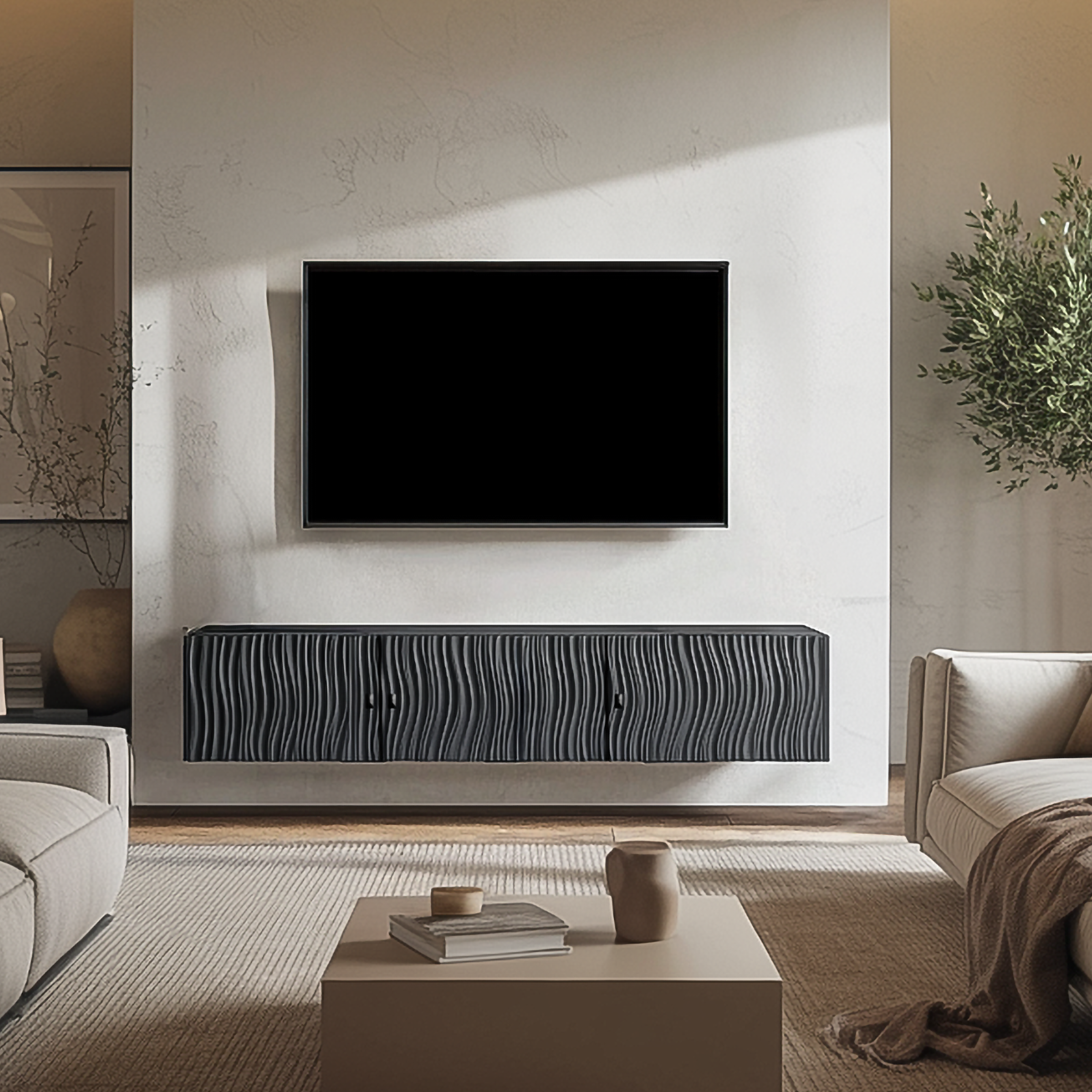 Contemporary Wall Cabinet TV Stand Living Room And Entertainment Room SINLSASC333