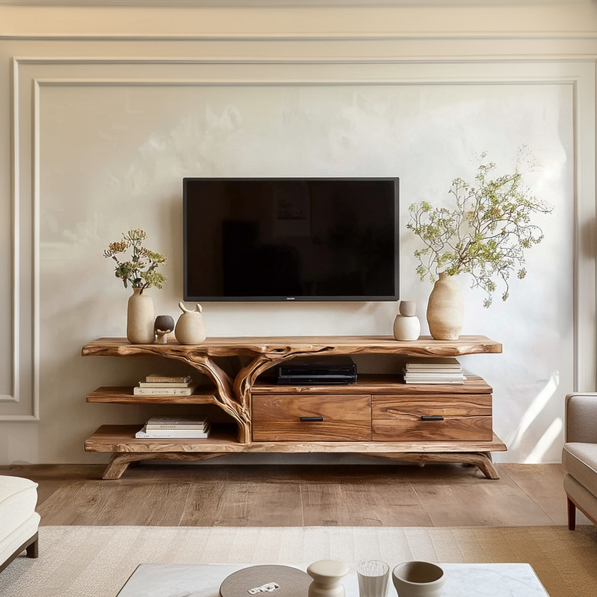 Rustic TV Storage Console For Living Room And Media Space SINLSASC457