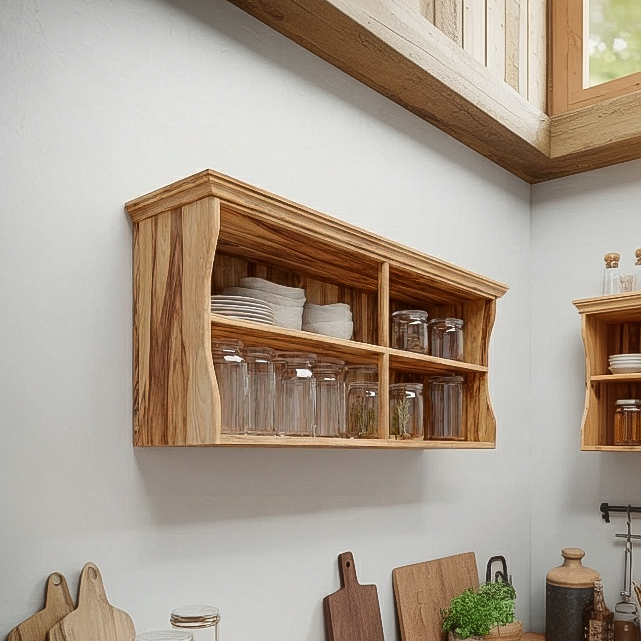 Rustic Kitchen Wall Cabinet For Cooking Or Storage Area SINLSAKC011