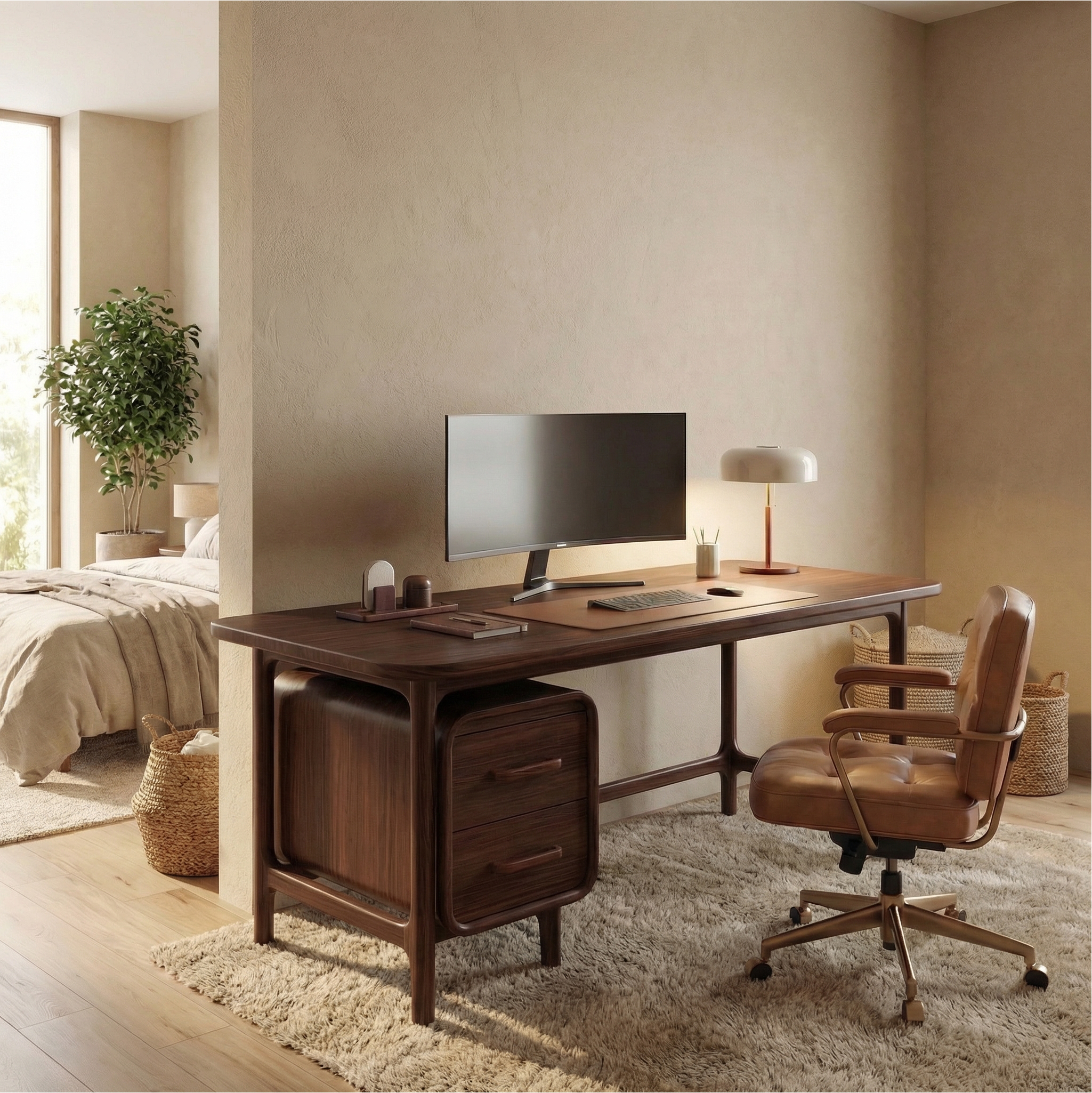 Mid Century Work Desk For Home Office And Study Room SINLSADK097