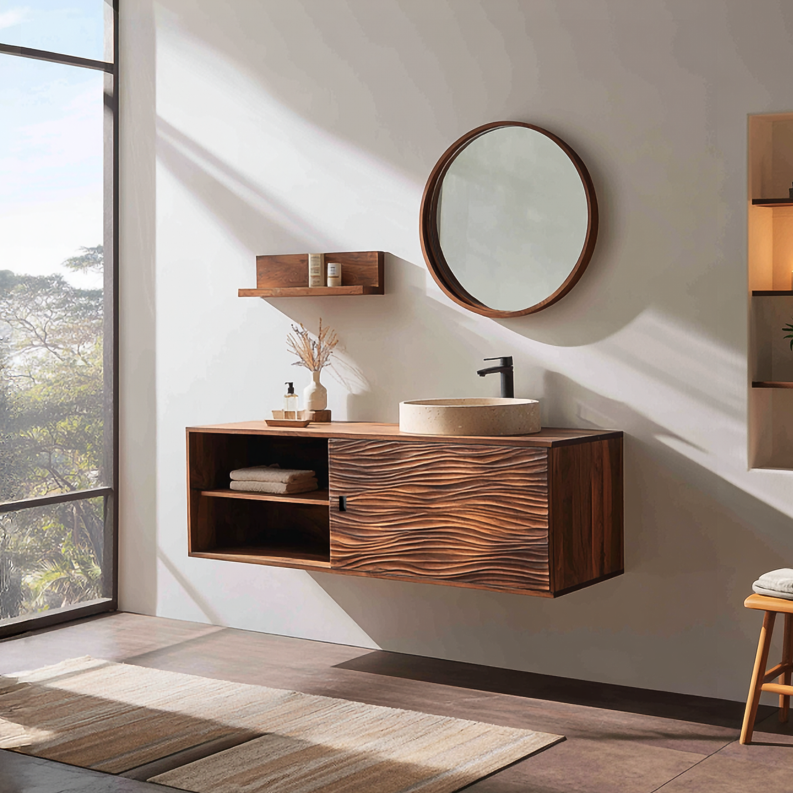 Rustic Cabinet Bathroom Vanity Contemporary Bathroom SINLSABRV238