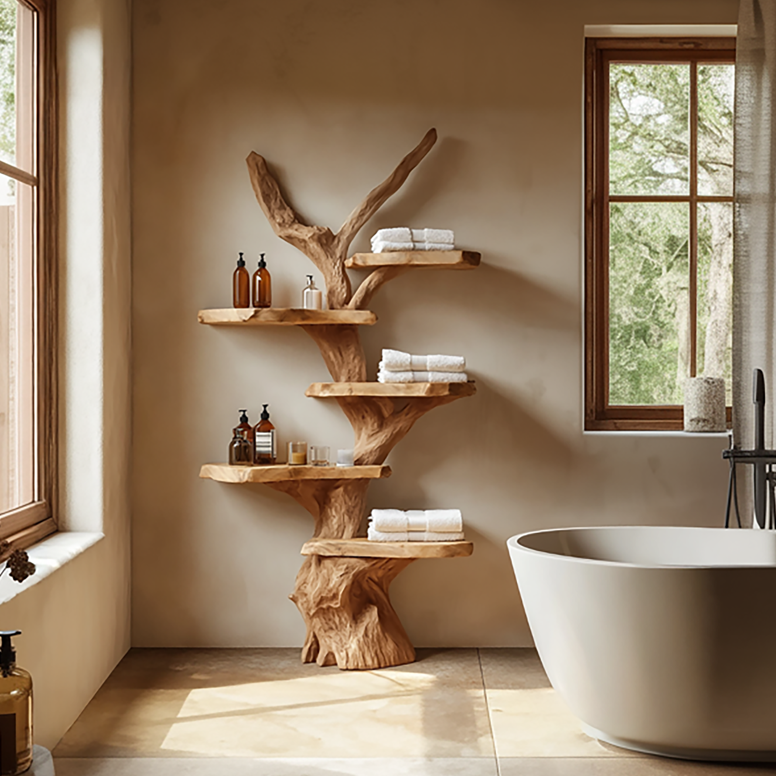 Sculptural Branch Bathroom Shelf Bathroom Interior Spa Display SINLSATB616
