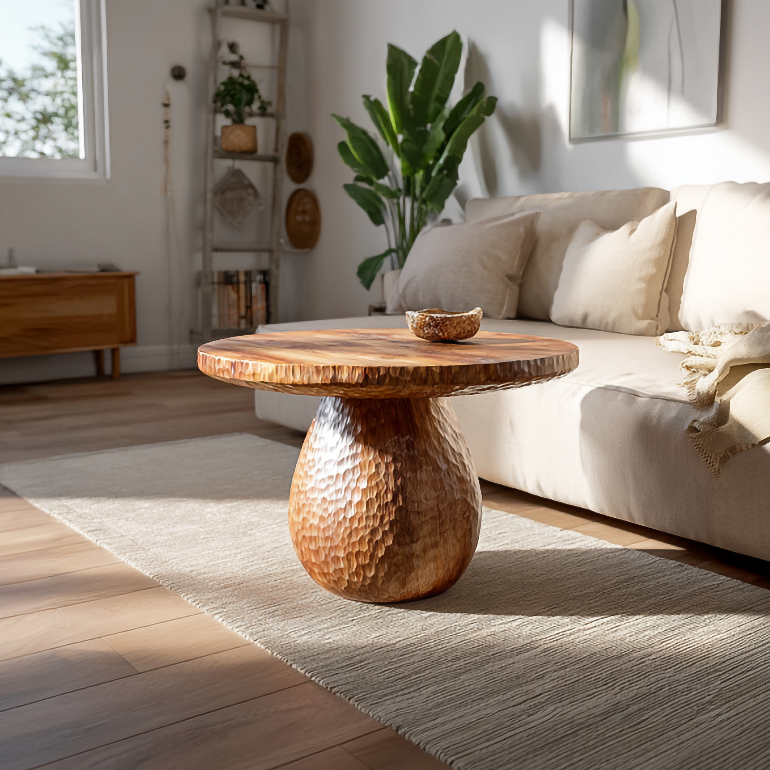 Organic Modern Wooden Coffee Table Living Room SINLSACF273