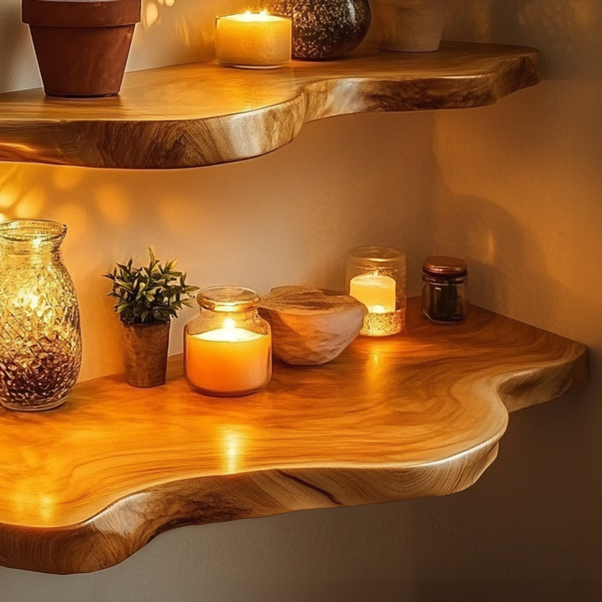 Mid Century Bookcase Live Edge SINLFL049