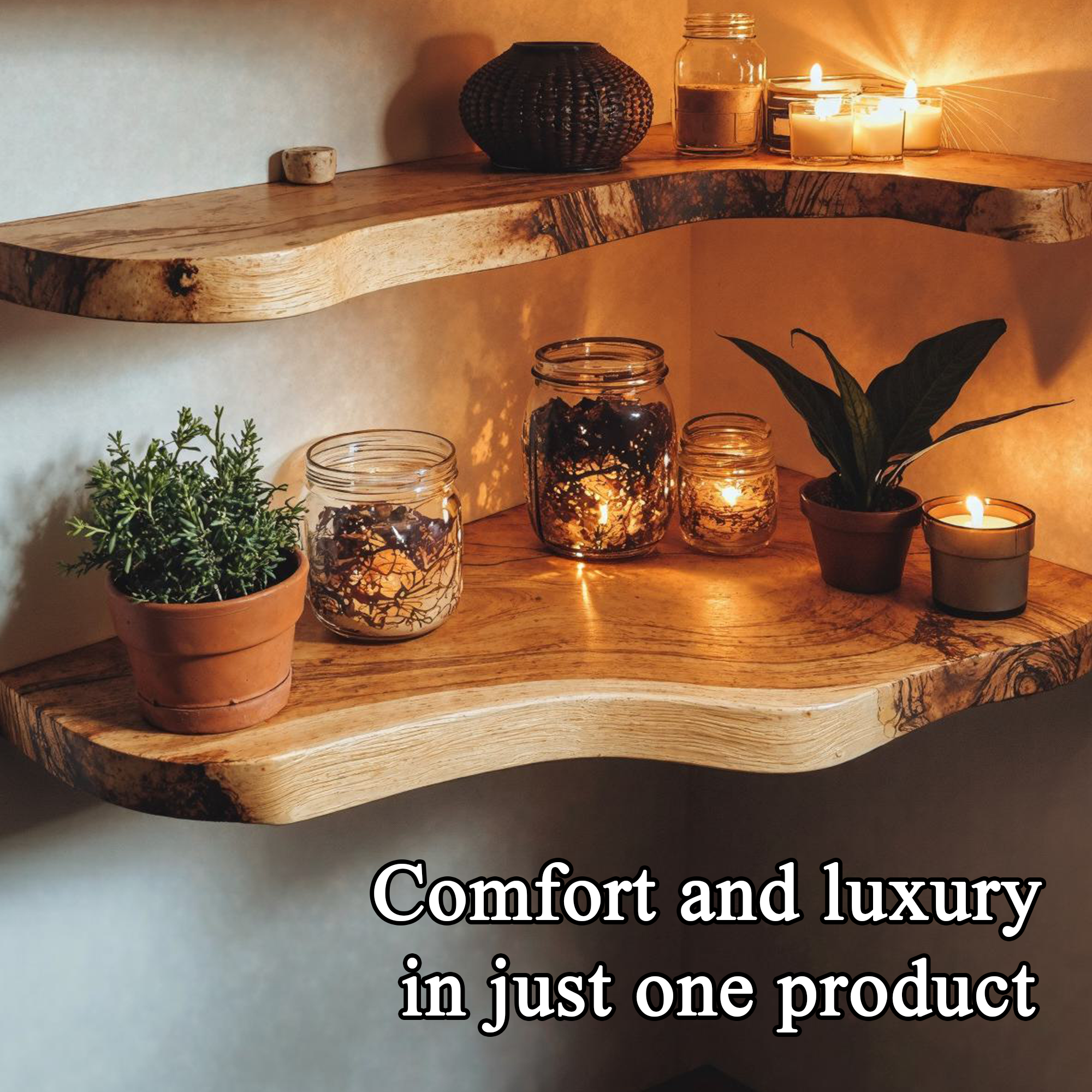 Live Edge Walnut Floating Shelves SINLFL044