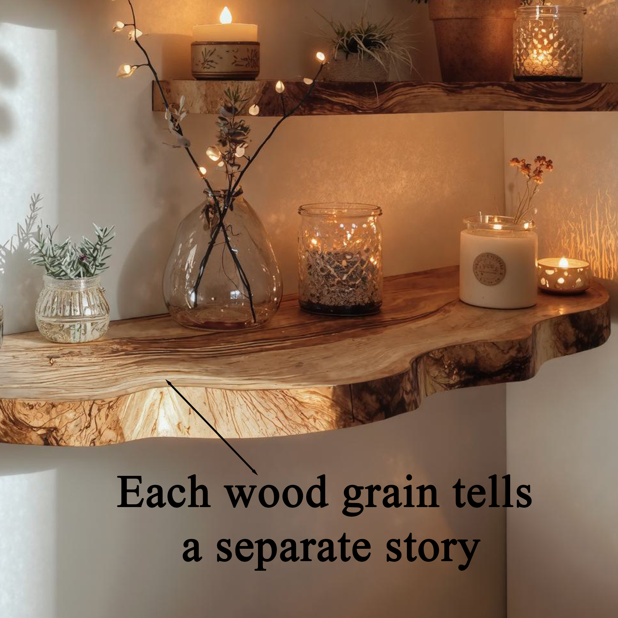 Live Edge Walnut Floating Shelves SINLFL042